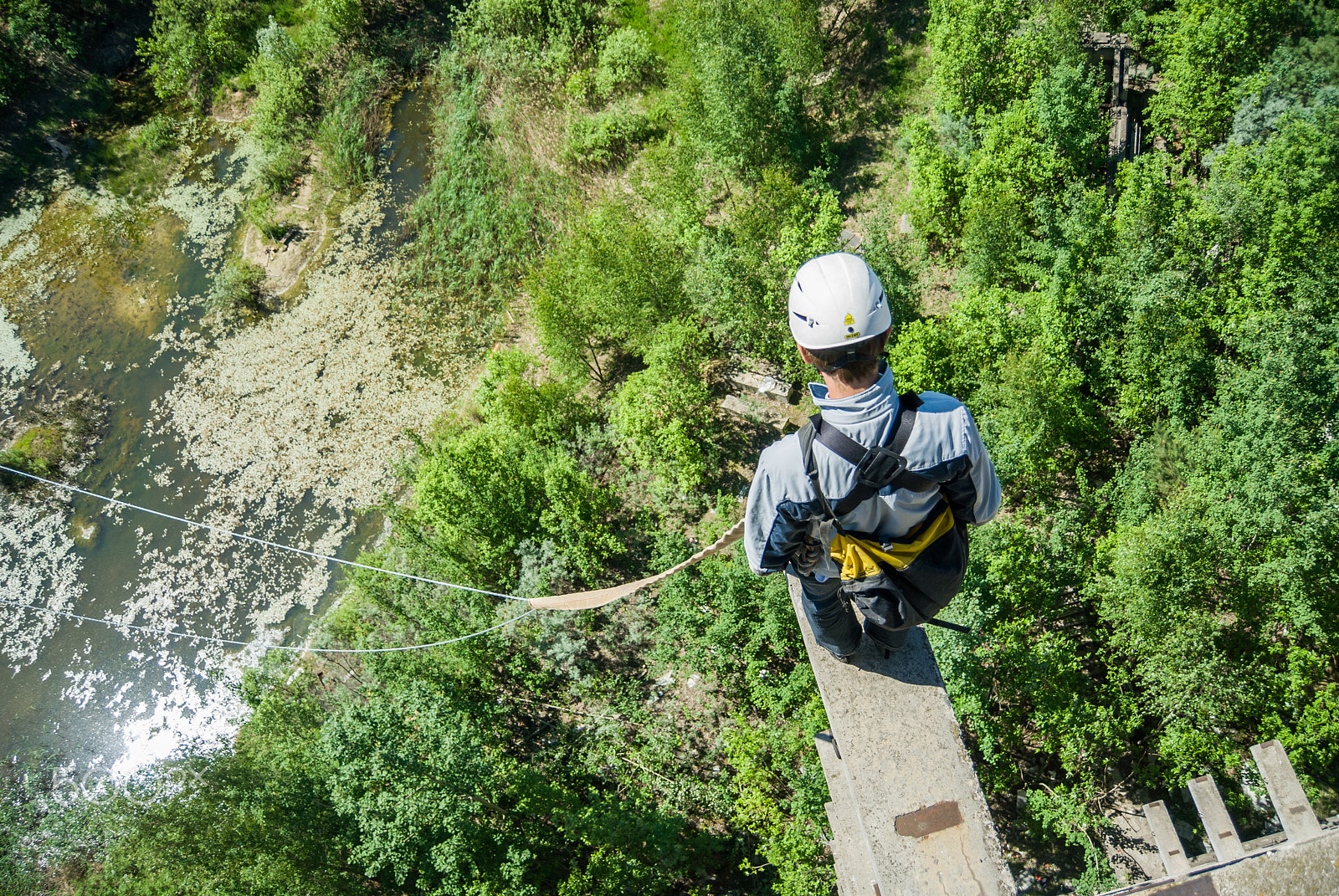 Nikon D200 sample photo. Extreme sports ropejumping photography