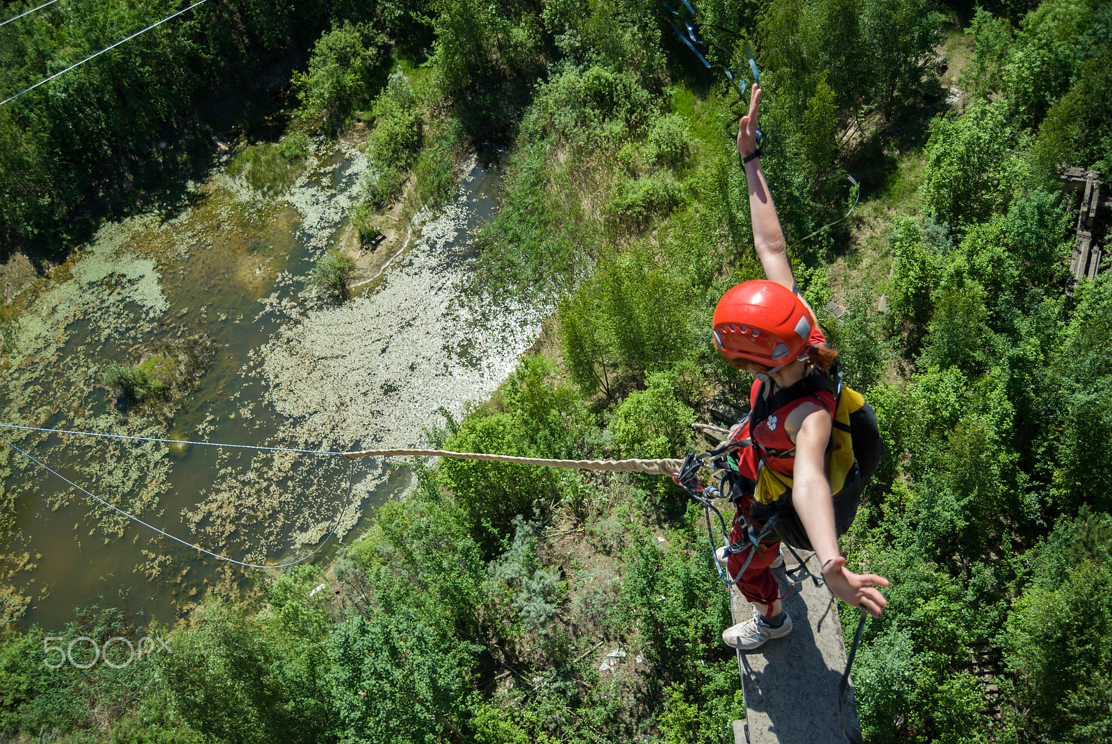 Nikon D200 sample photo. Extreme sports ropejumping photography
