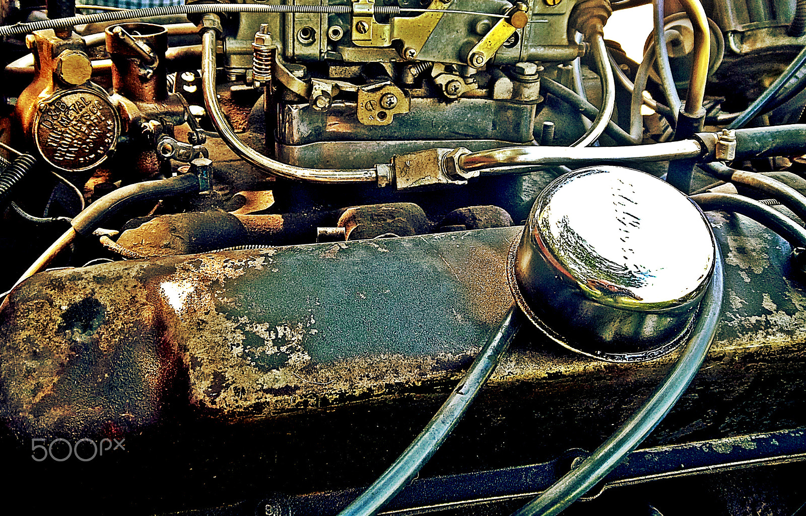 Kodak EASYSHARE M575 DIGITAL CAMERA sample photo. Dodge 440 v8 magnum engine detail photography