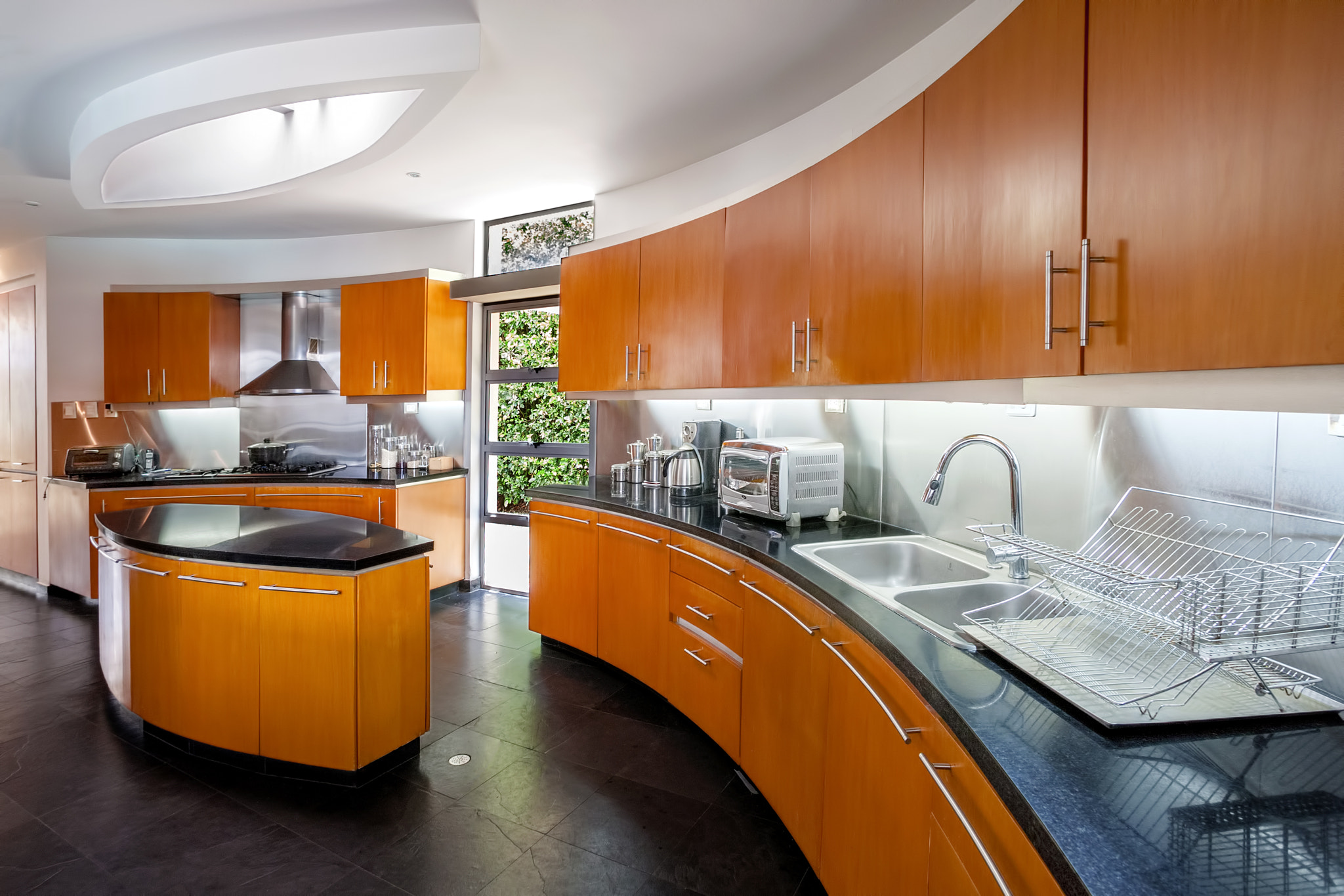 Canon EF 14mm F2.8L USM sample photo. Orange wood kitchen photography
