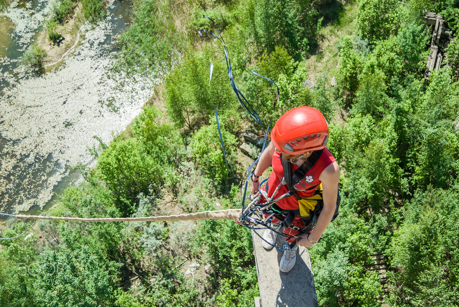 Nikon D200 sample photo. Extreme sports ropejumping photography