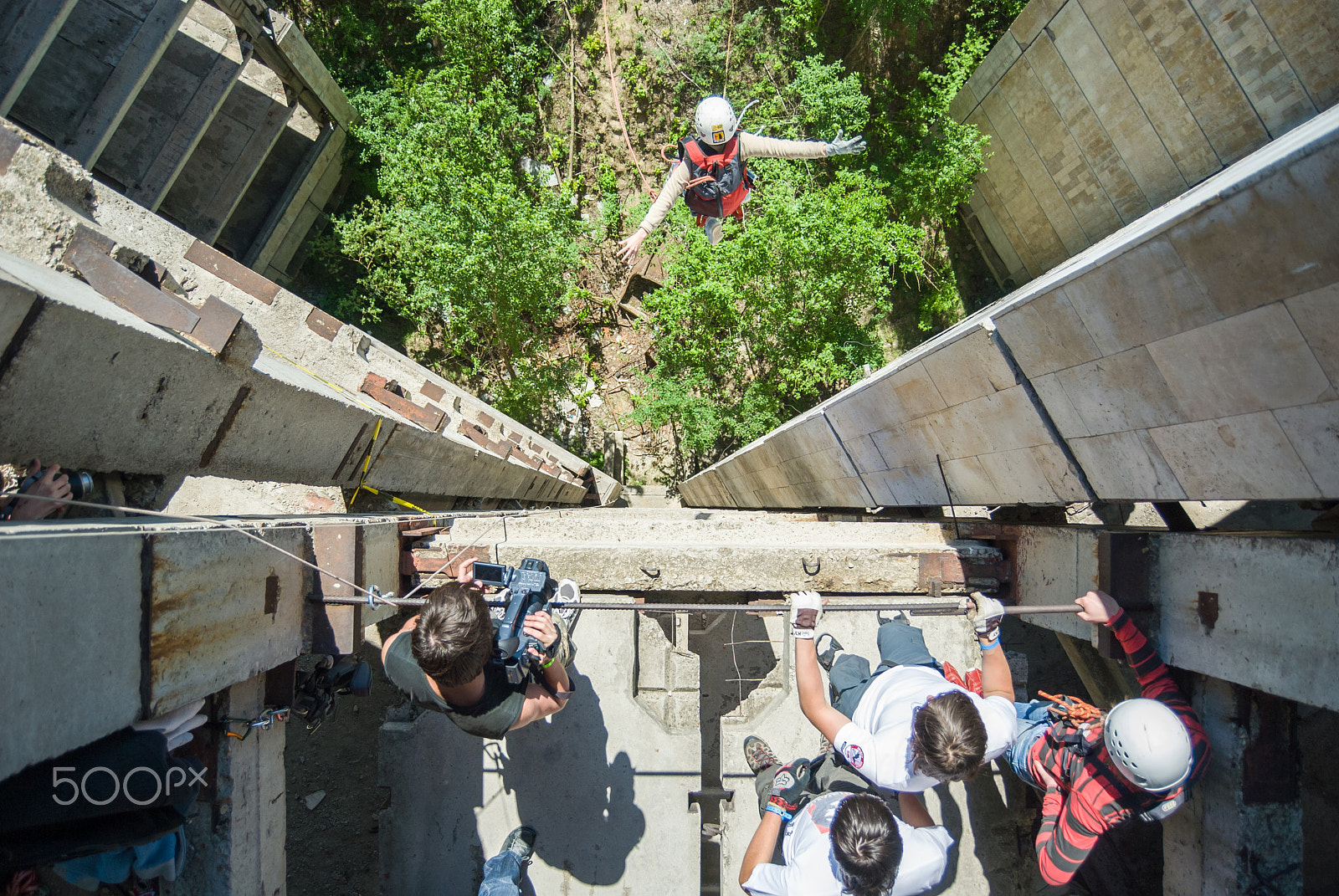 Nikon D200 sample photo. Extreme sports ropejumping photography