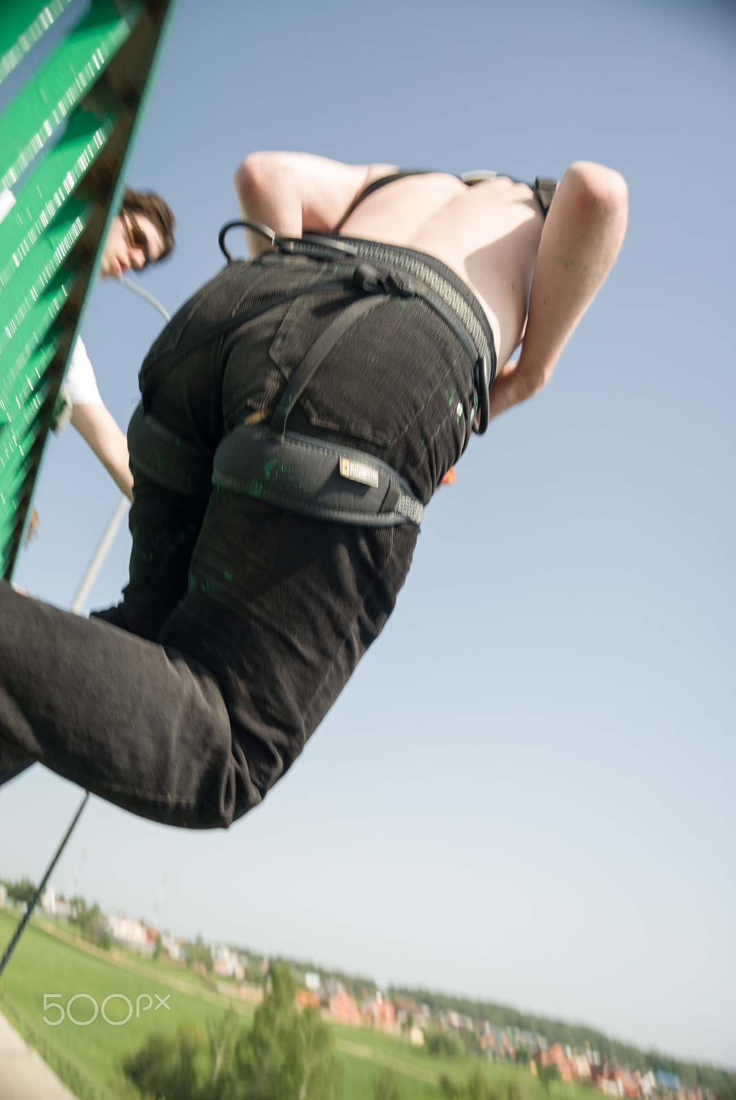 Nikon D200 sample photo. Extreme ropejumping photography
