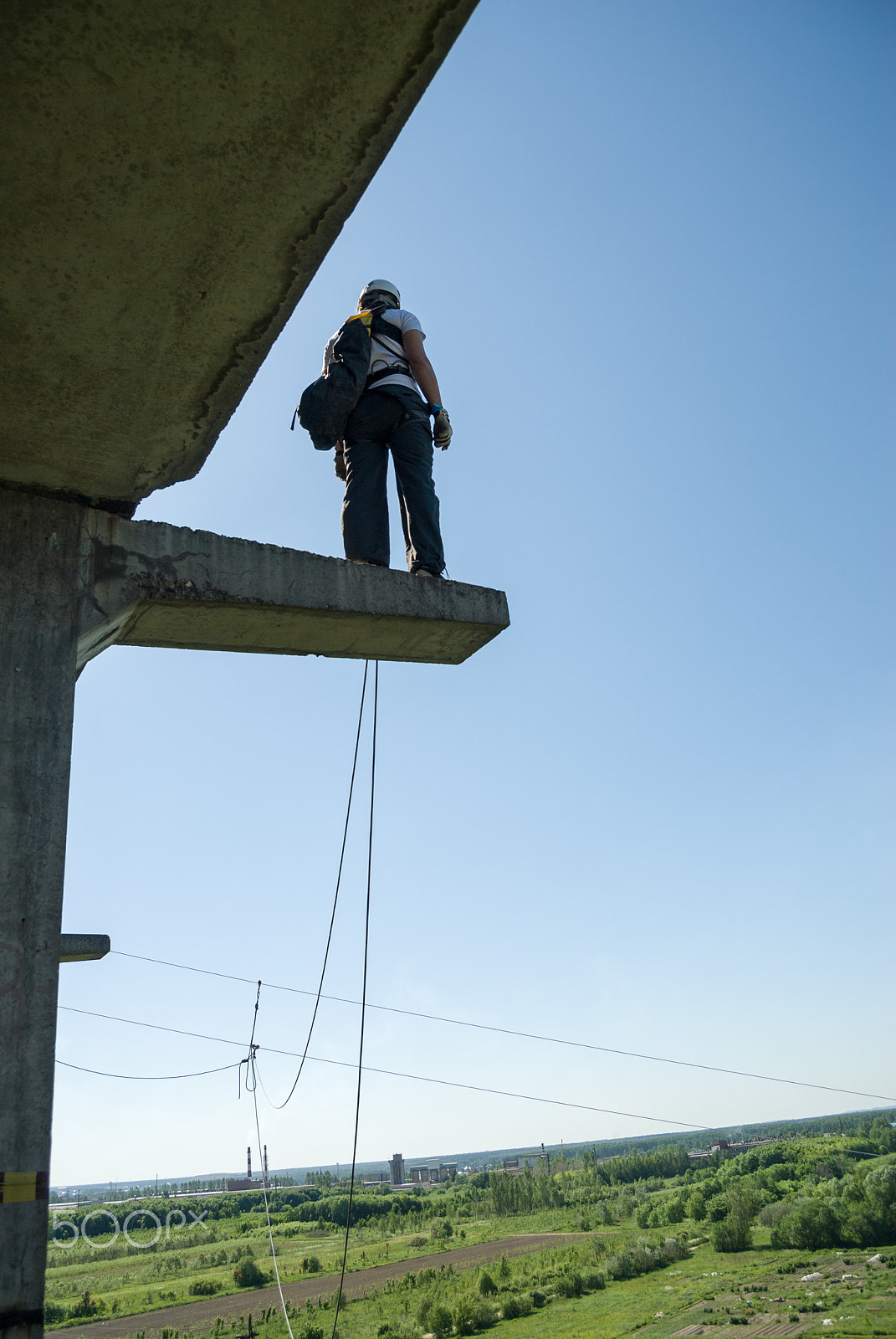 Nikon D200 sample photo. Extreme sports ropejumping photography
