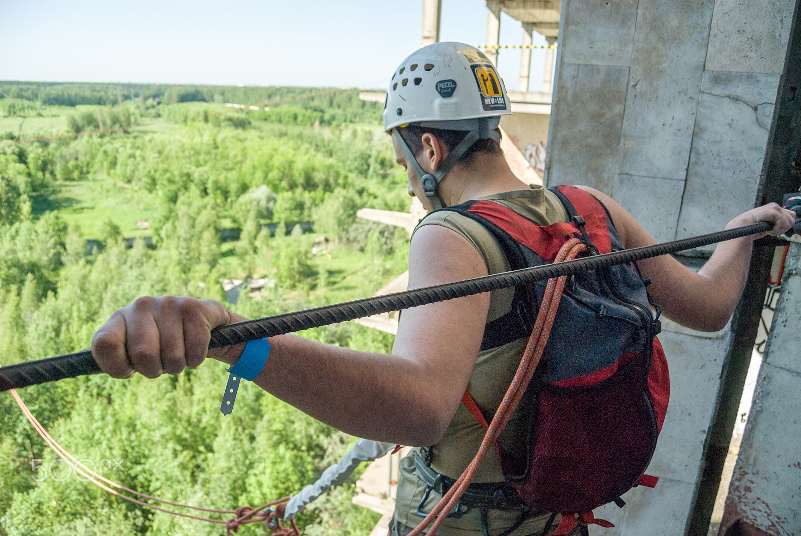Nikon D200 sample photo. Extreme sports ropejumping photography
