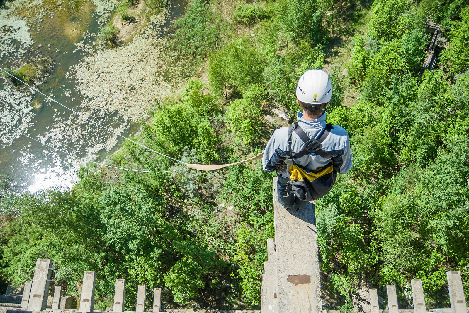 Nikon D200 sample photo. Extreme sports ropejumping photography