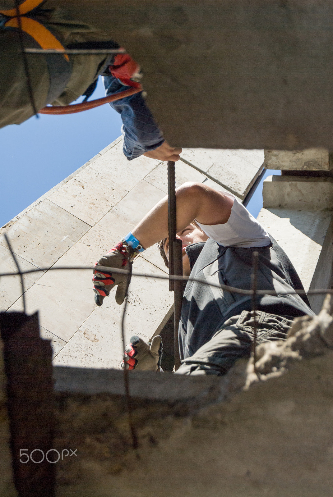Nikon D200 sample photo. Extreme sports ropejumping photography