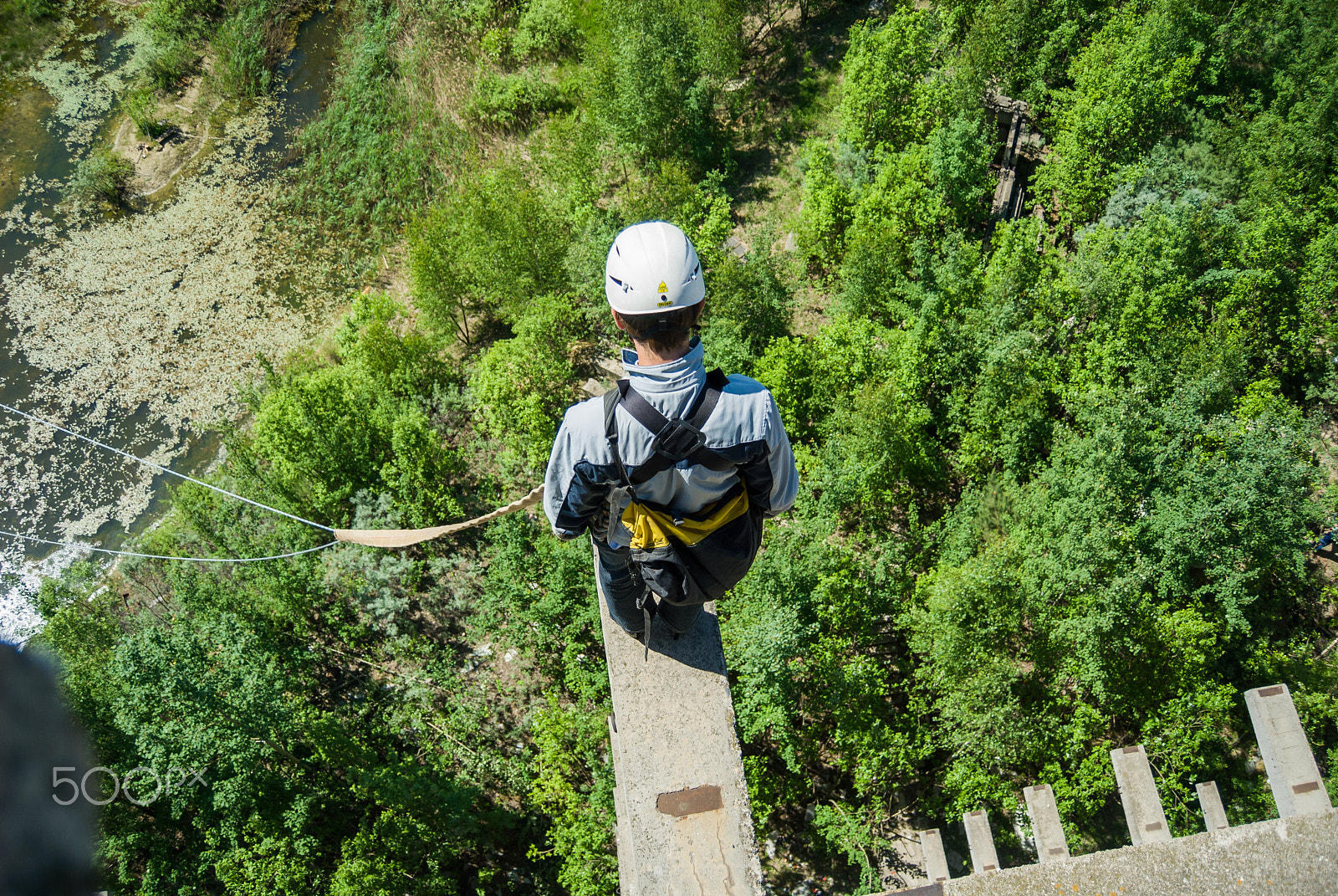 Nikon D200 sample photo. Extreme sports ropejumping photography