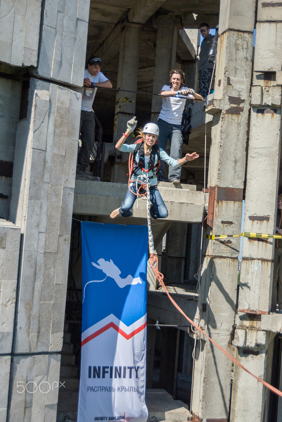 Nikon D200 sample photo. Extreme sports ropejumping photography