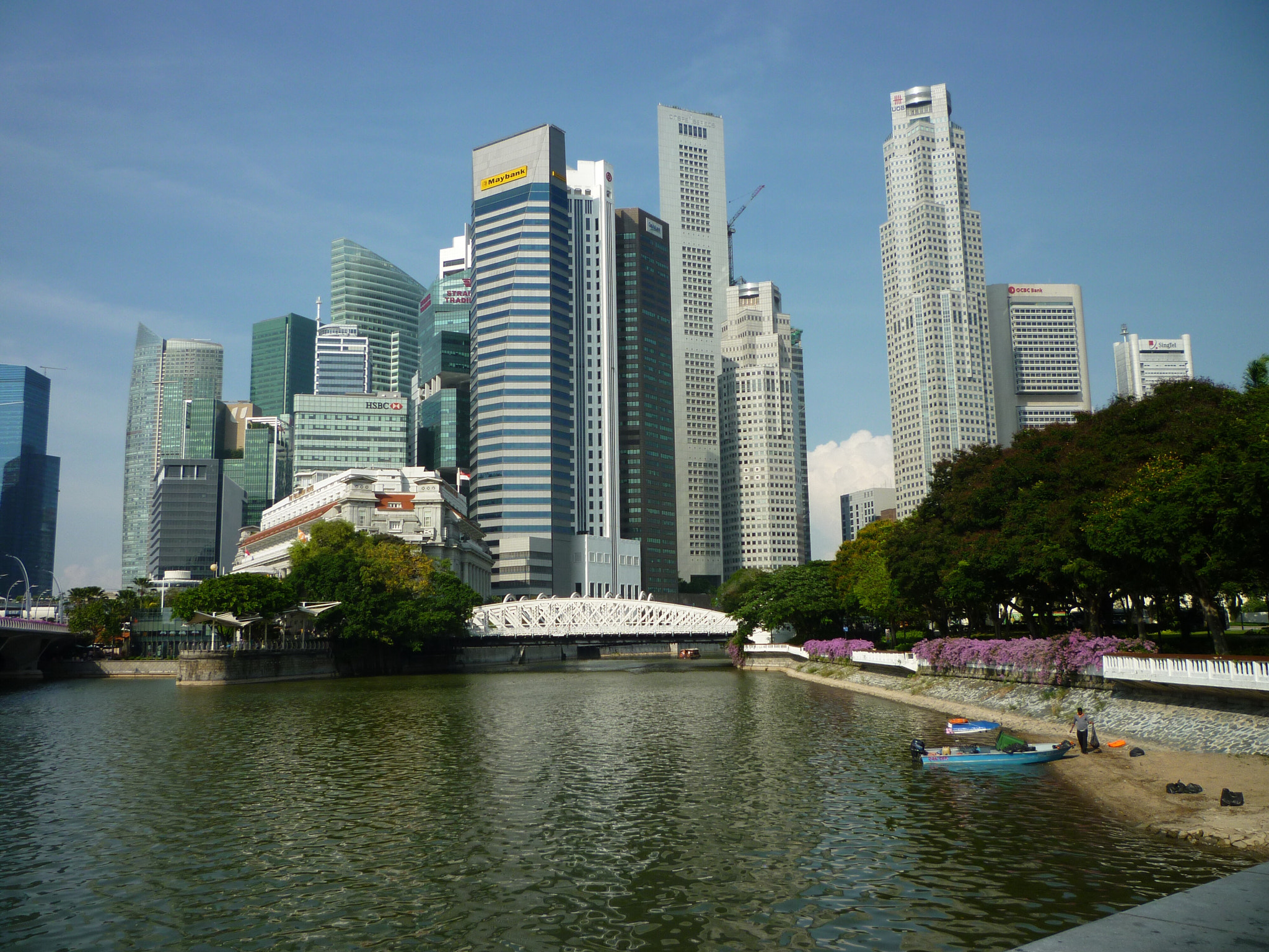 Panasonic DMC-FS15 sample photo. Singapore river & city photography