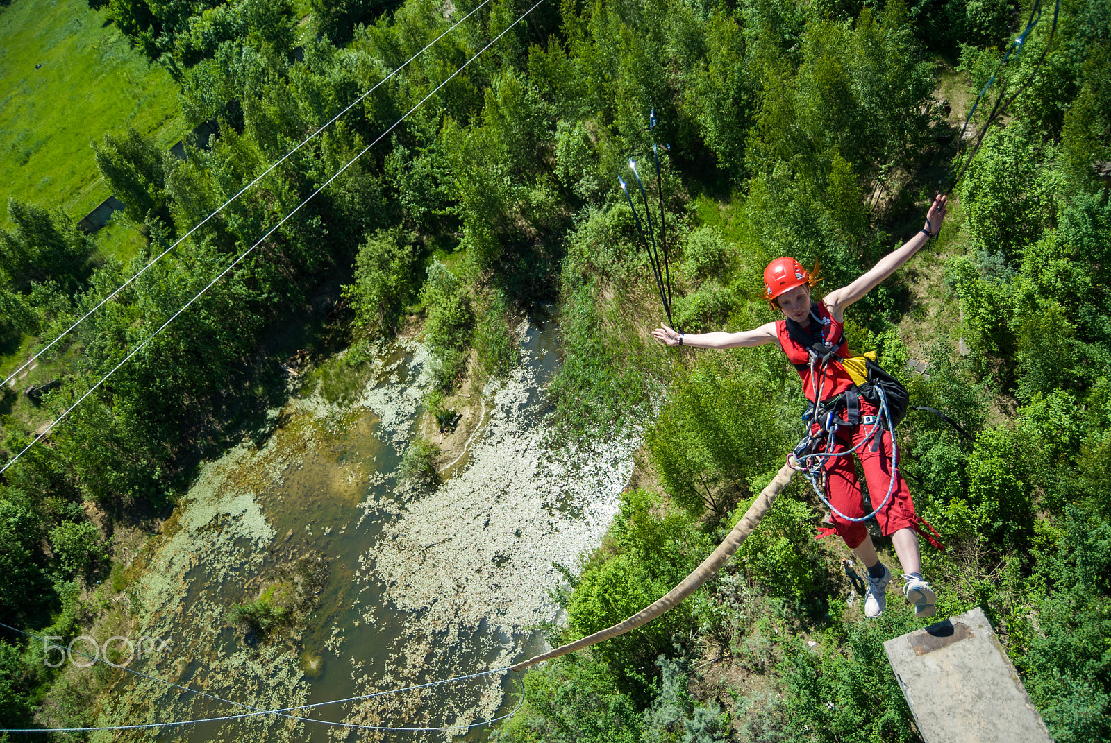 Nikon D200 sample photo. Extreme sports ropejumping photography