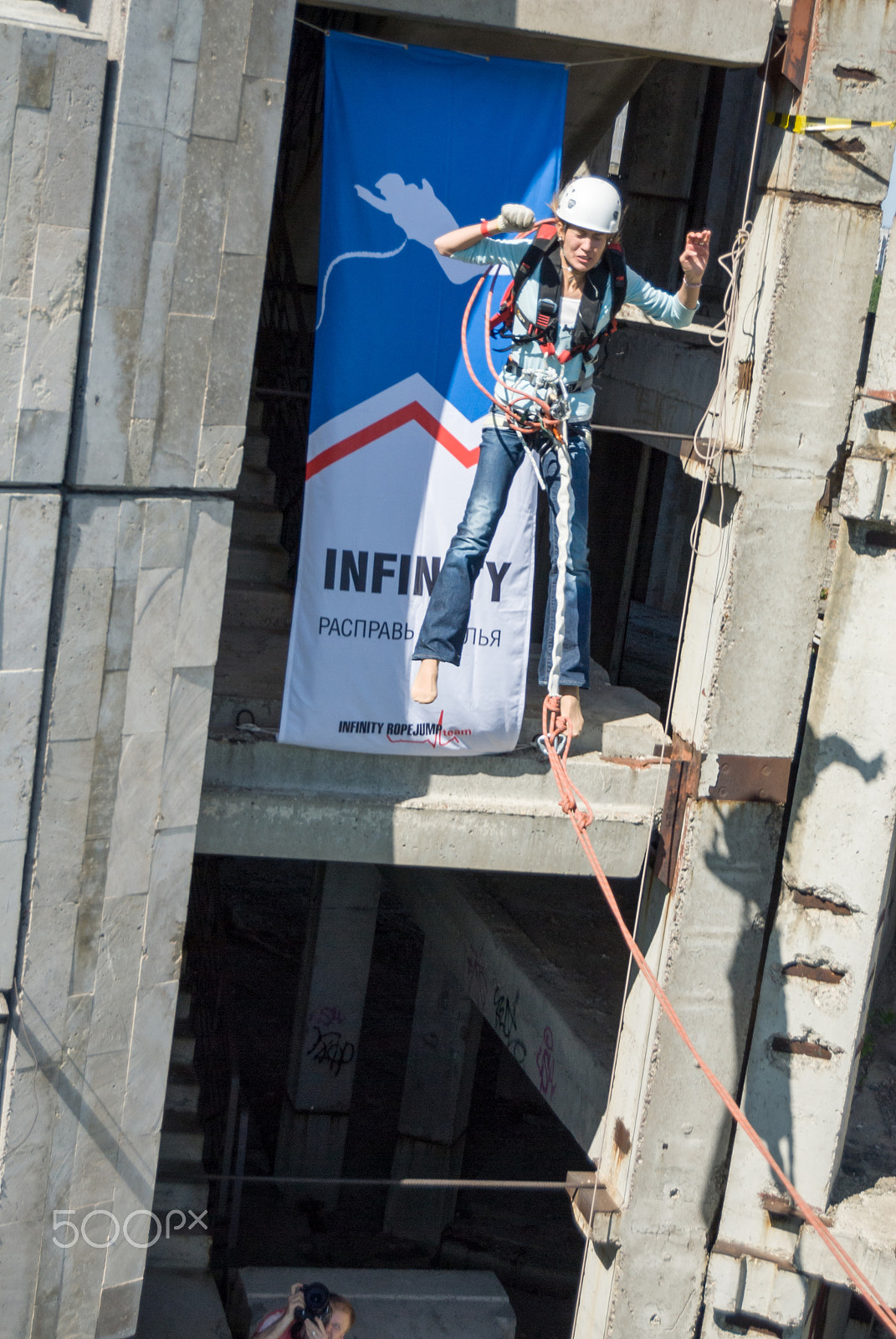 Nikon D200 sample photo. Extreme sports ropejumping photography