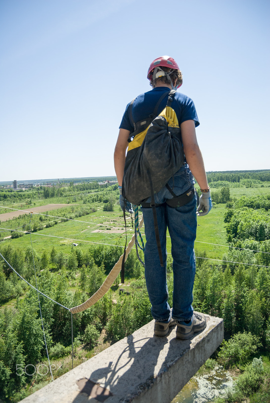 Nikon D200 sample photo. Extreme sports ropejumping photography