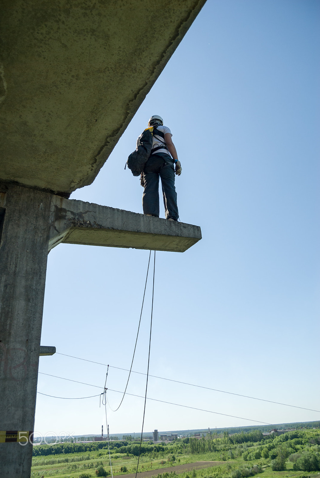 Nikon D200 sample photo. Extreme sports ropejumping photography
