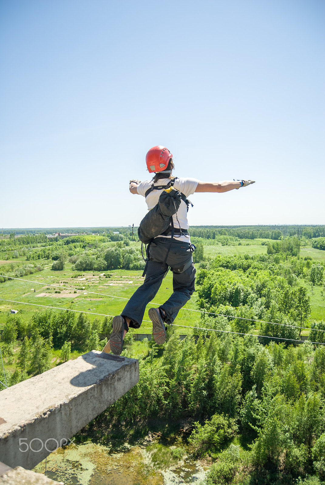 Nikon D200 sample photo. Extreme sports ropejumping photography