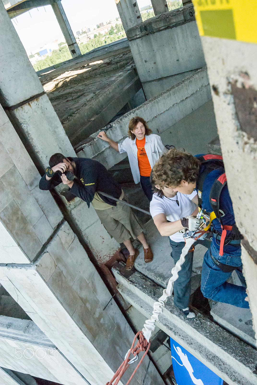Nikon D200 sample photo. Extreme sports ropejumping photography