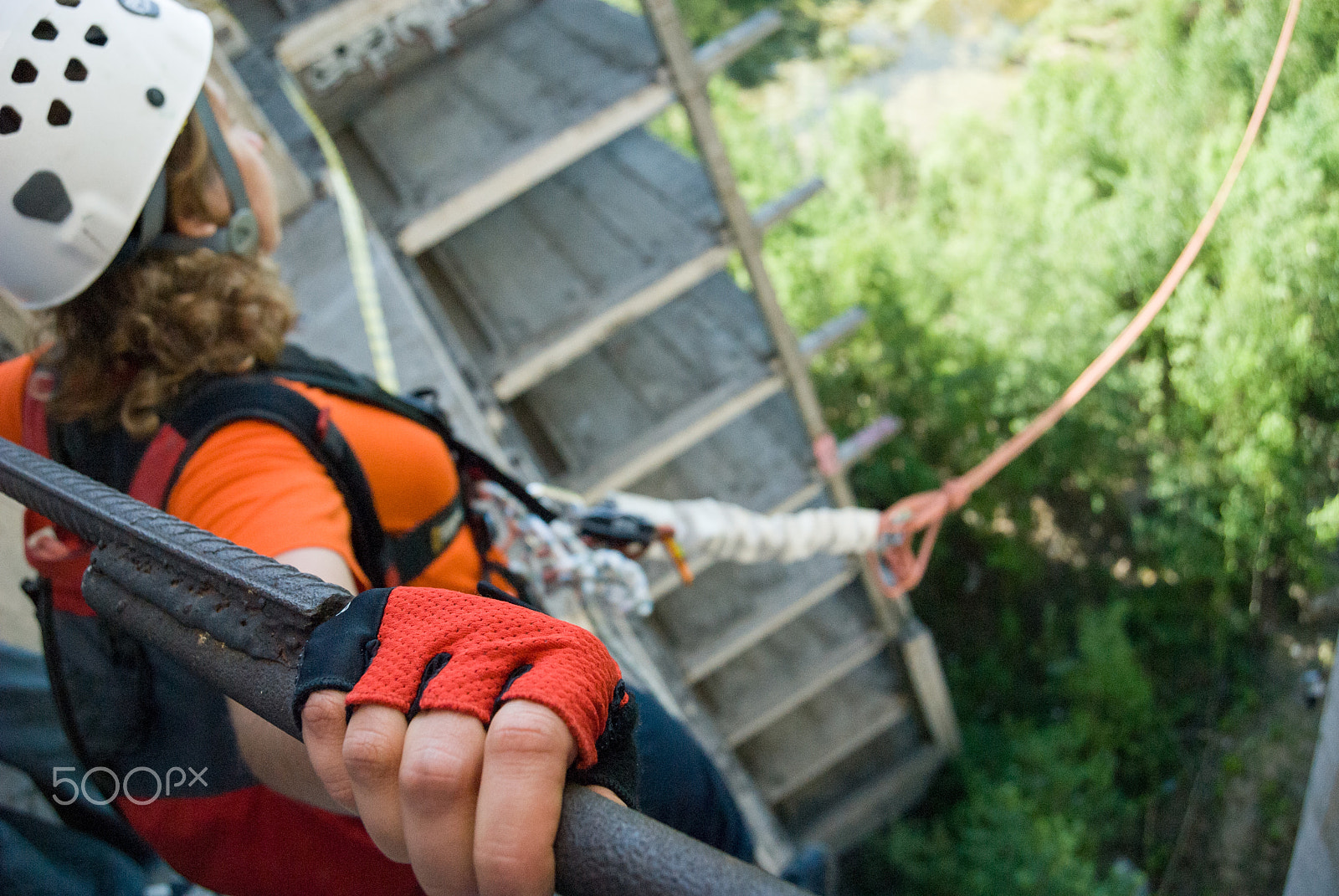Nikon D200 sample photo. Extreme sports ropejumping photography