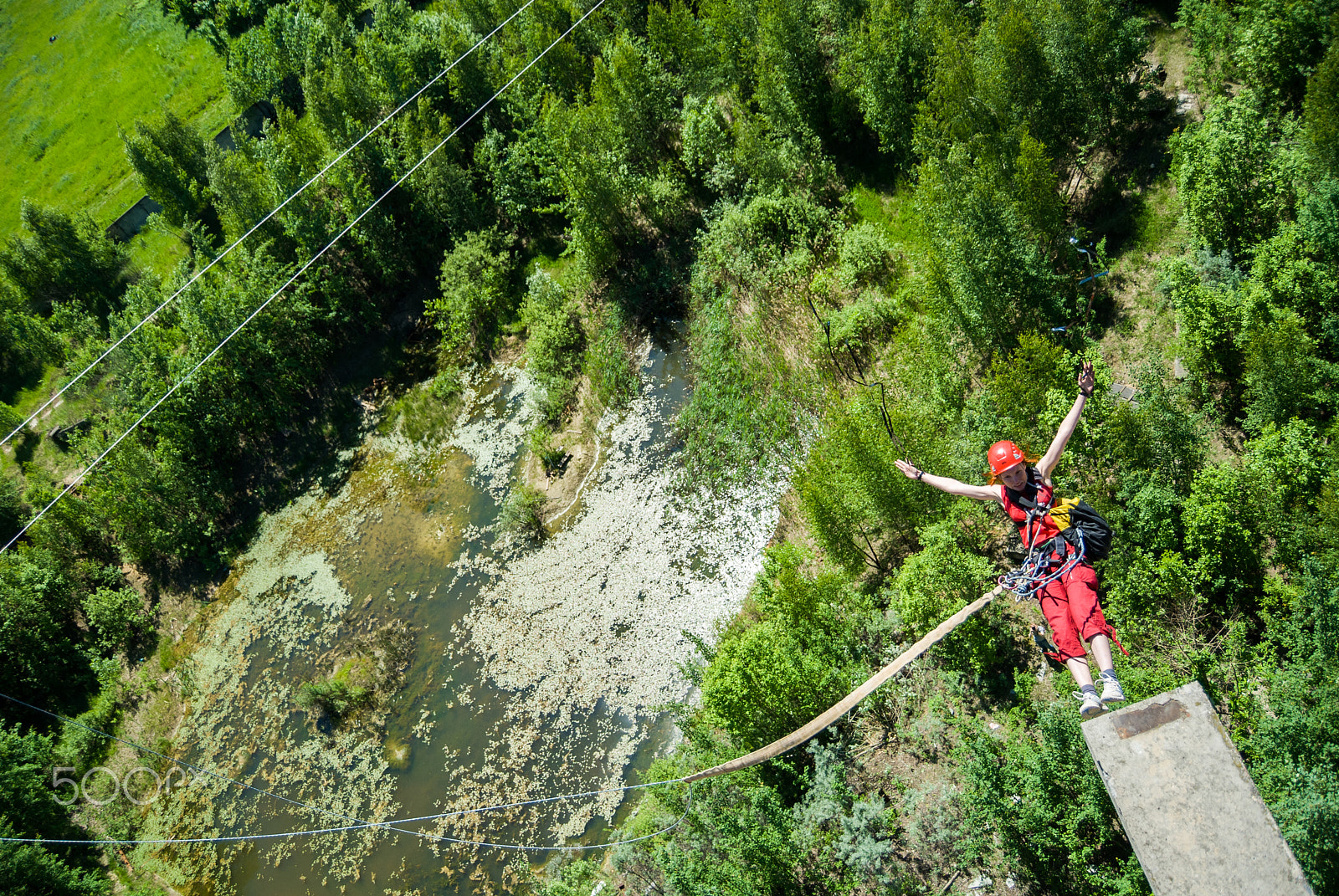 Nikon D200 sample photo. Extreme sports ropejumping photography