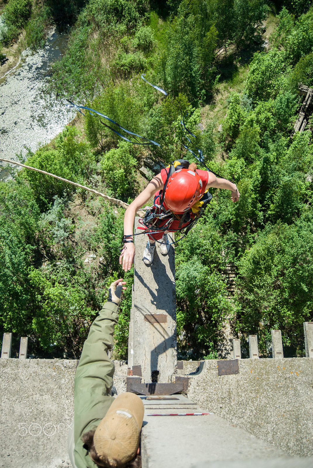 Nikon D200 sample photo. Extreme sports ropejumping photography