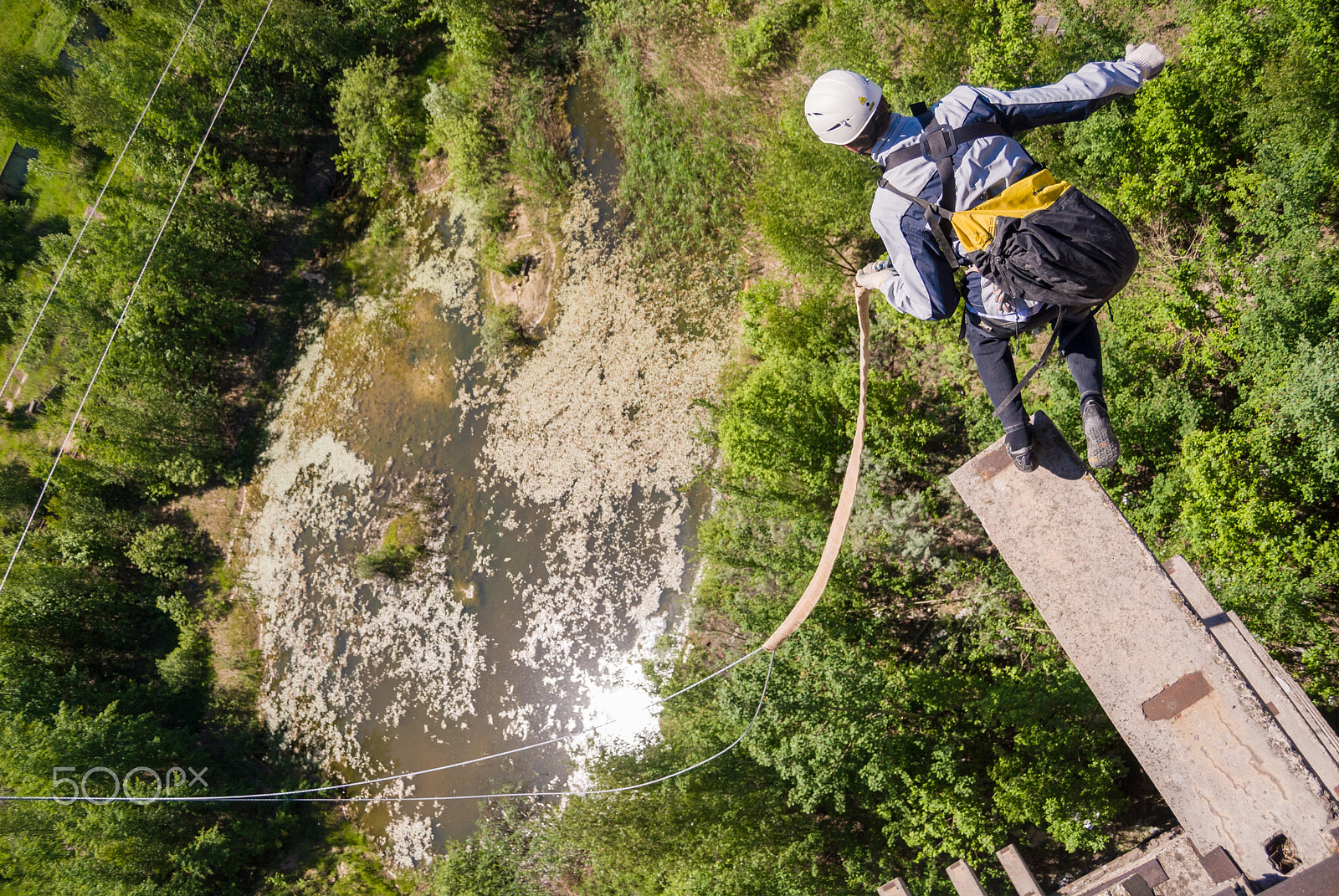 Nikon D200 sample photo. Extreme sports ropejumping photography
