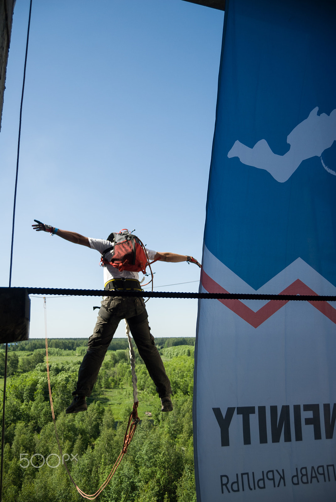 Nikon D200 sample photo. Extreme sports ropejumping photography