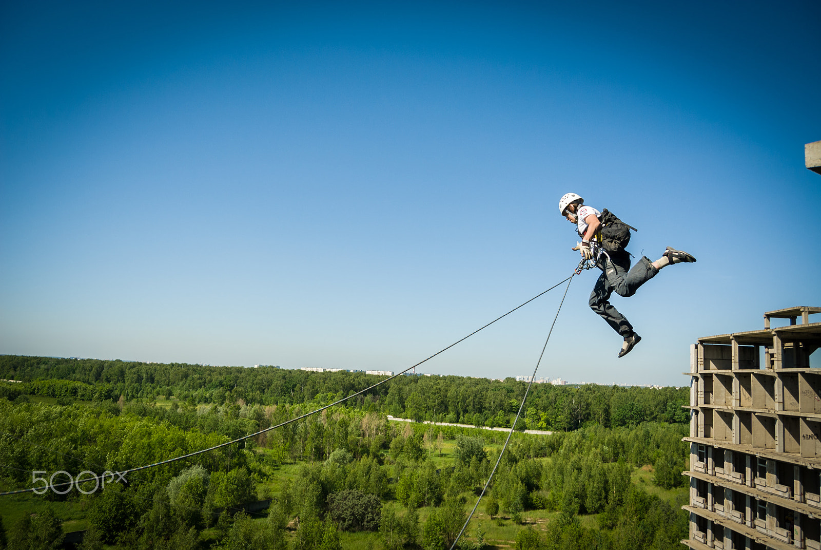 Nikon D200 sample photo. Extreme sports ropejumping photography