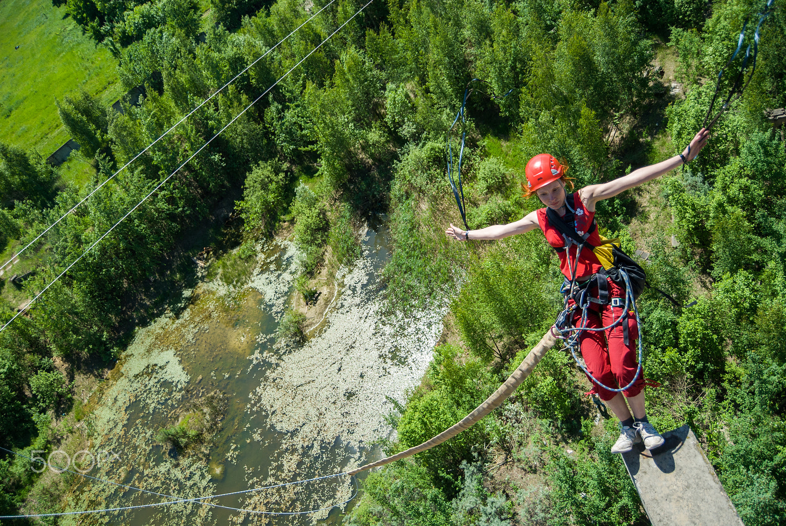 Nikon D200 sample photo. Extreme sports ropejumping photography