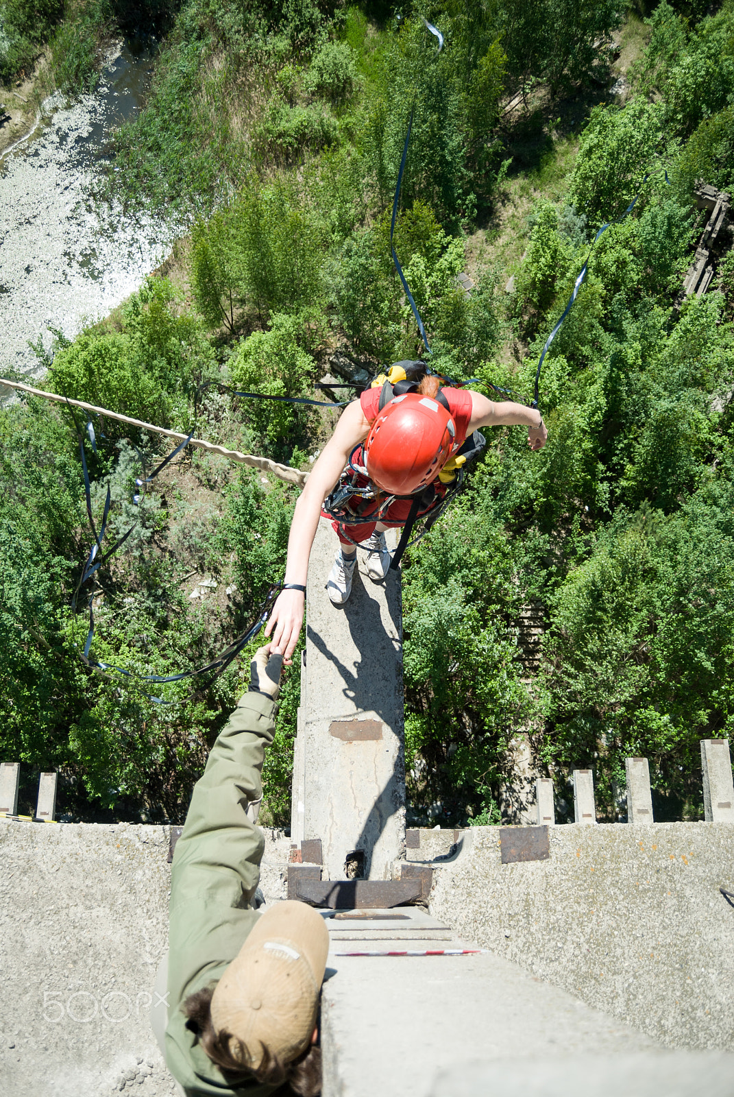 Nikon D200 sample photo. Extreme sports ropejumping photography