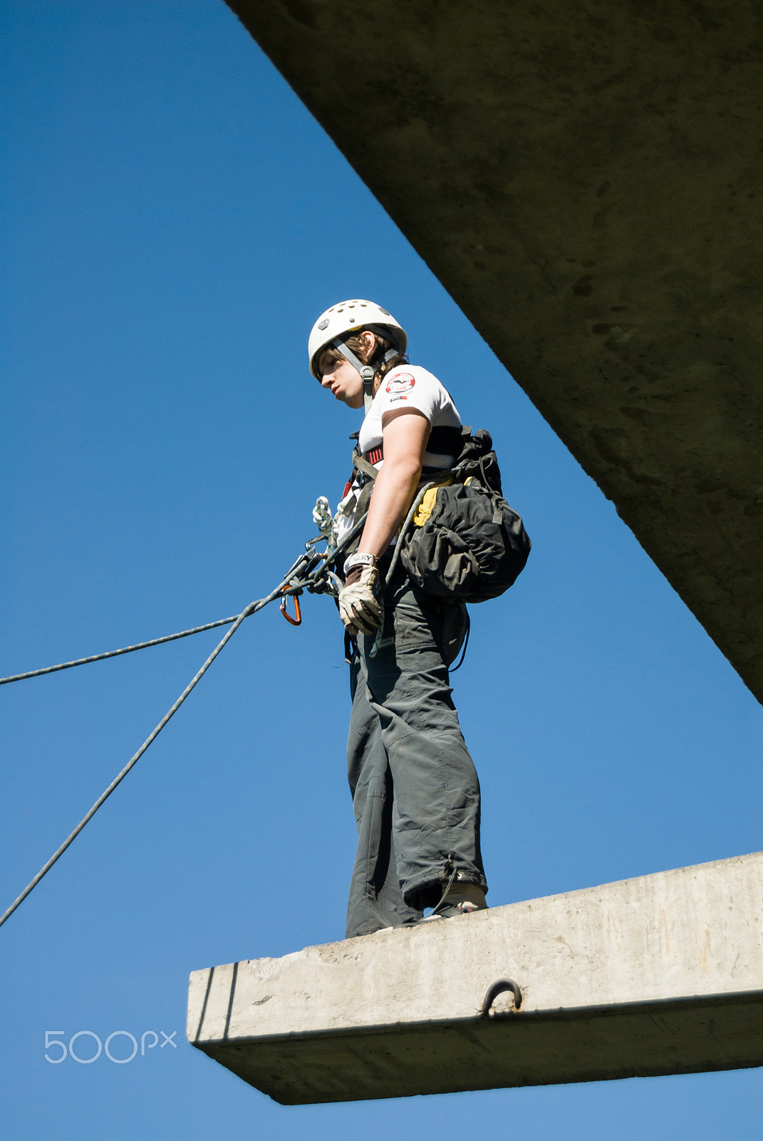 Nikon D200 sample photo. Extreme sports ropejumping photography