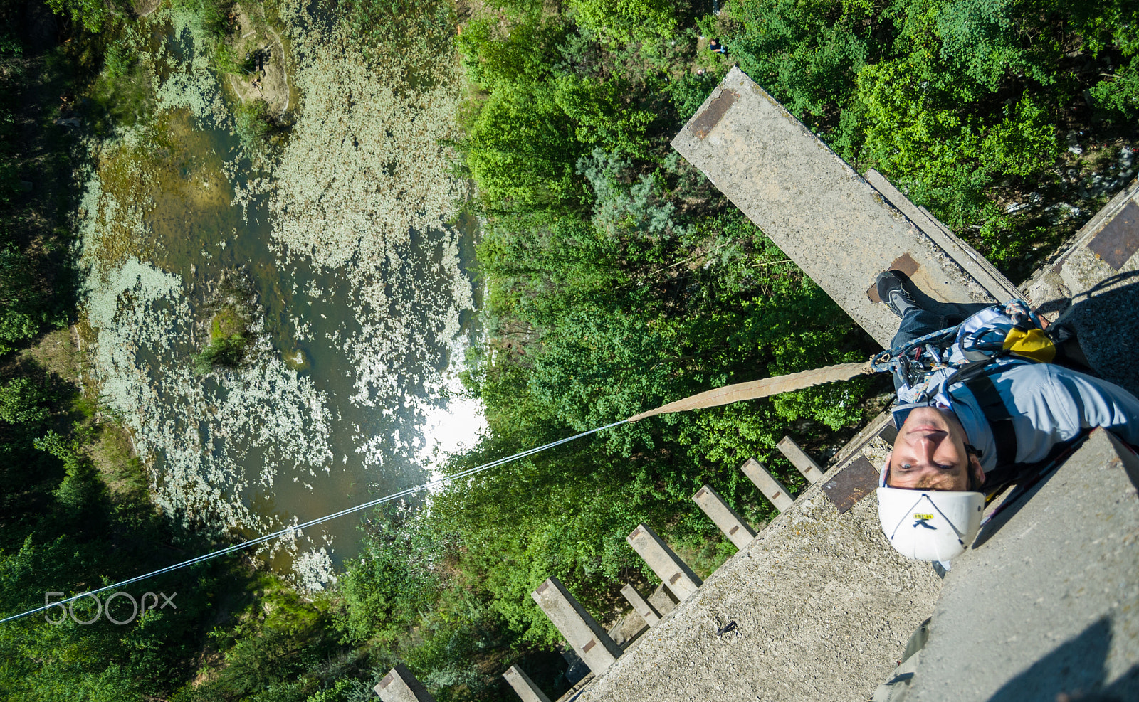 Nikon D200 sample photo. Extreme sports ropejumping photography