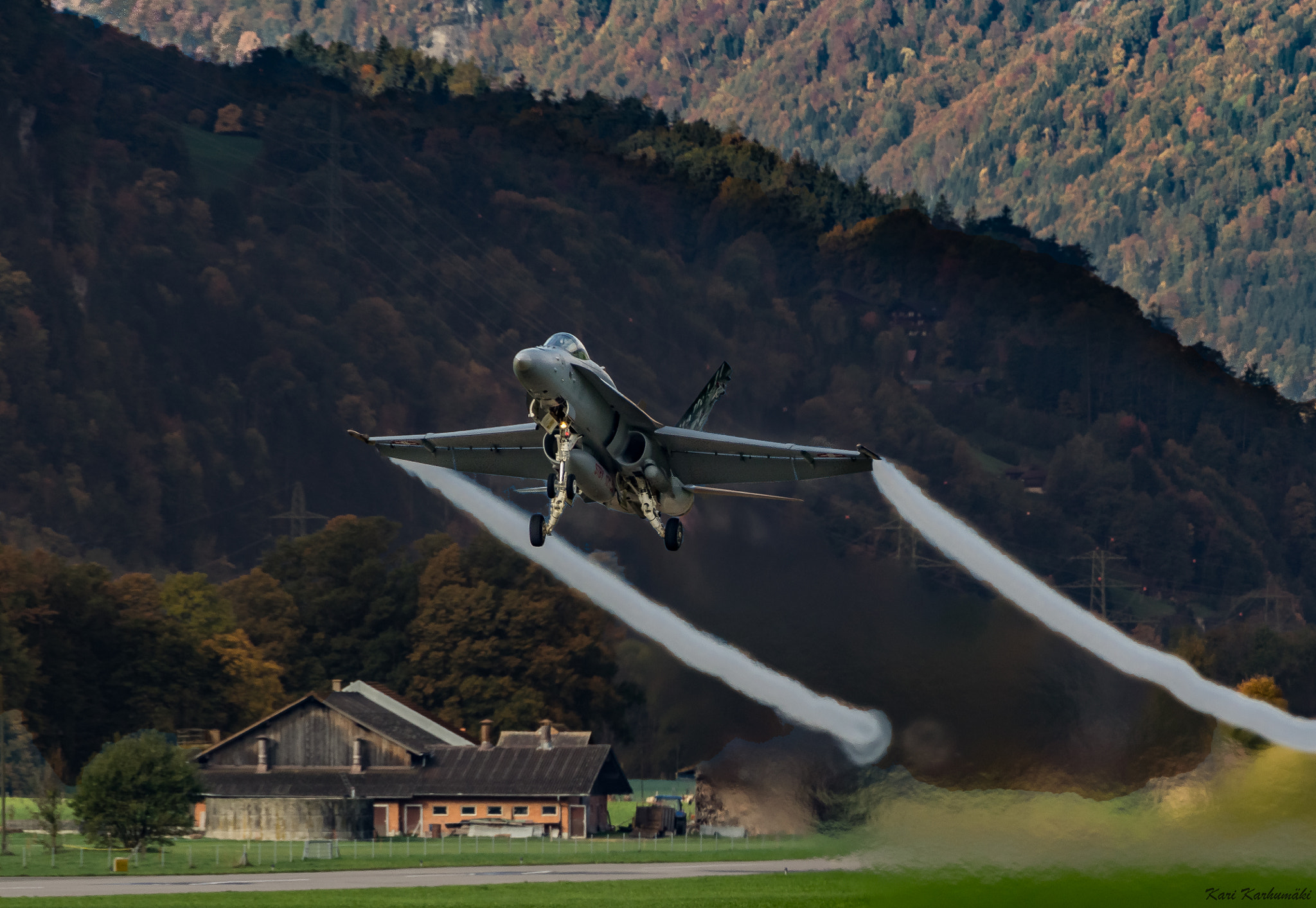 Canon EOS 60D + Canon EF 70-200mm F2.8L IS II USM sample photo. F-18 take off photography