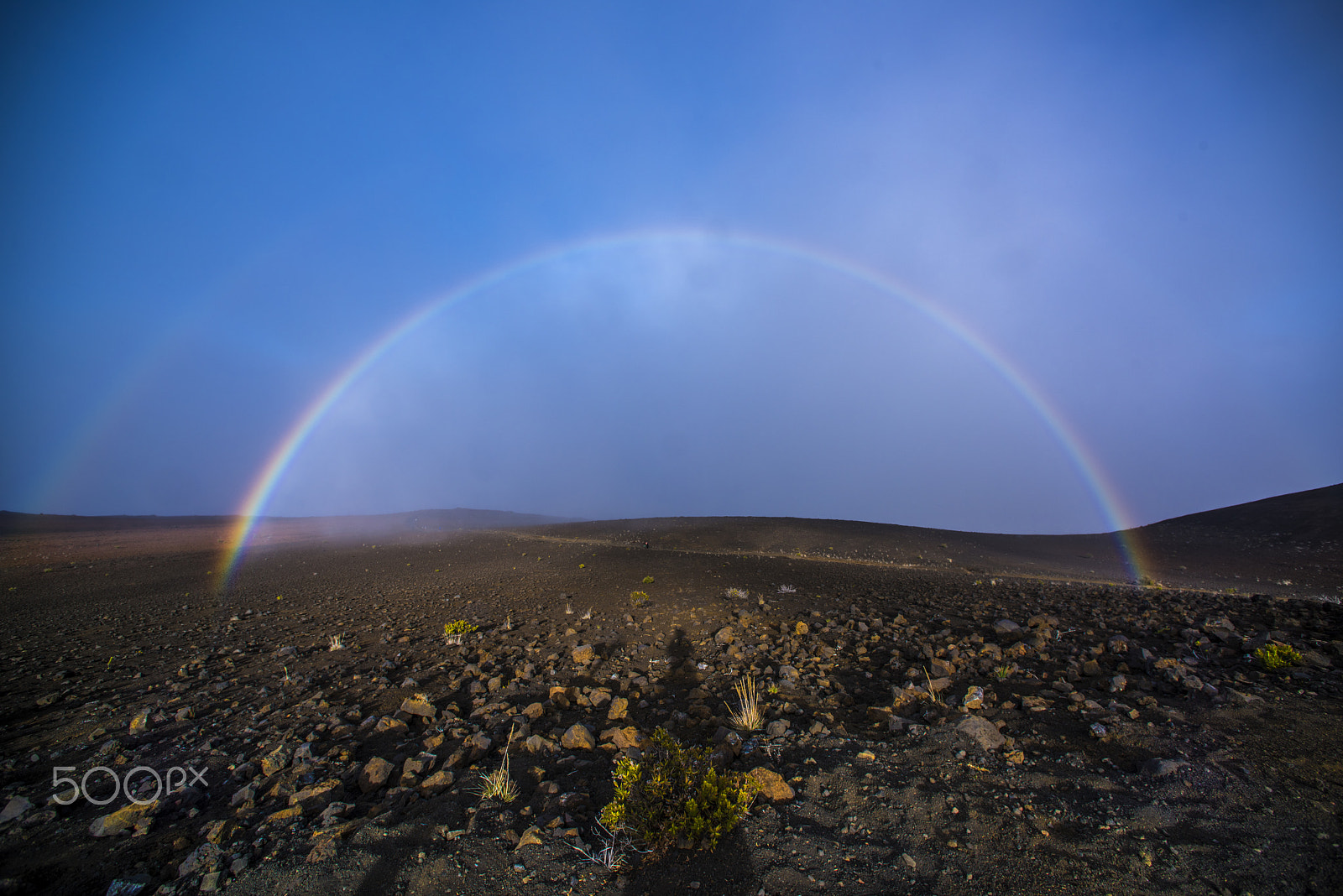 Nikon D810 + Nikon AF Nikkor 14mm F2.8D ED sample photo. Rainbow on haleakala photography