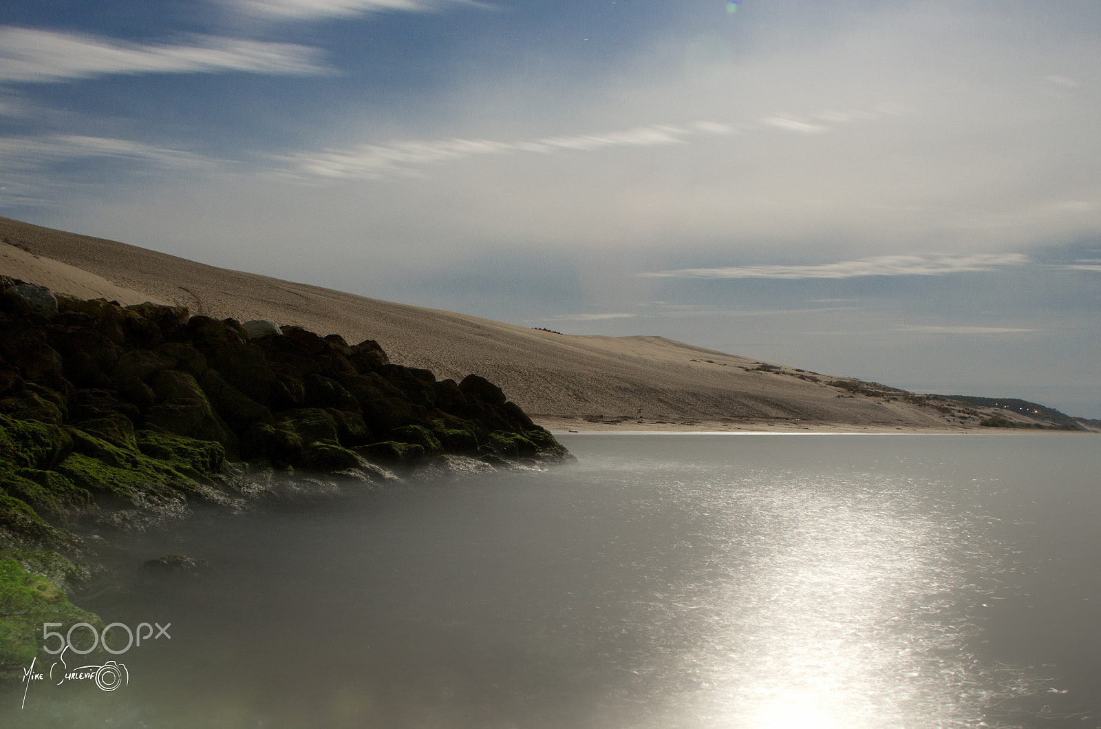 Pentax K-5 II + Sigma sample photo. Dune sous la pleine lune photography