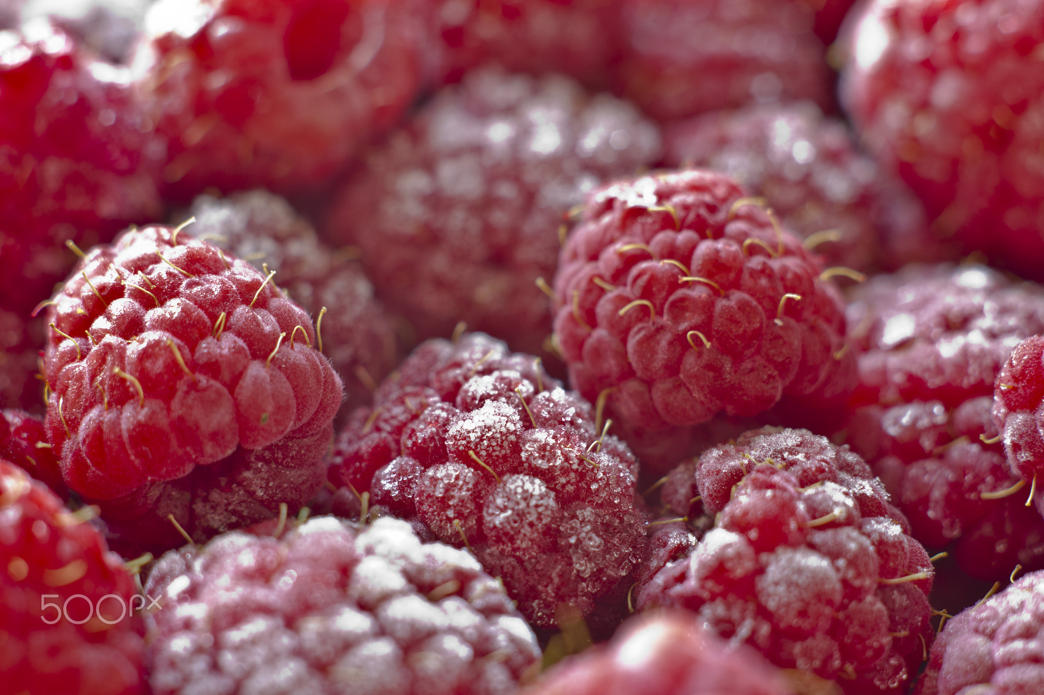Frozen raspberries