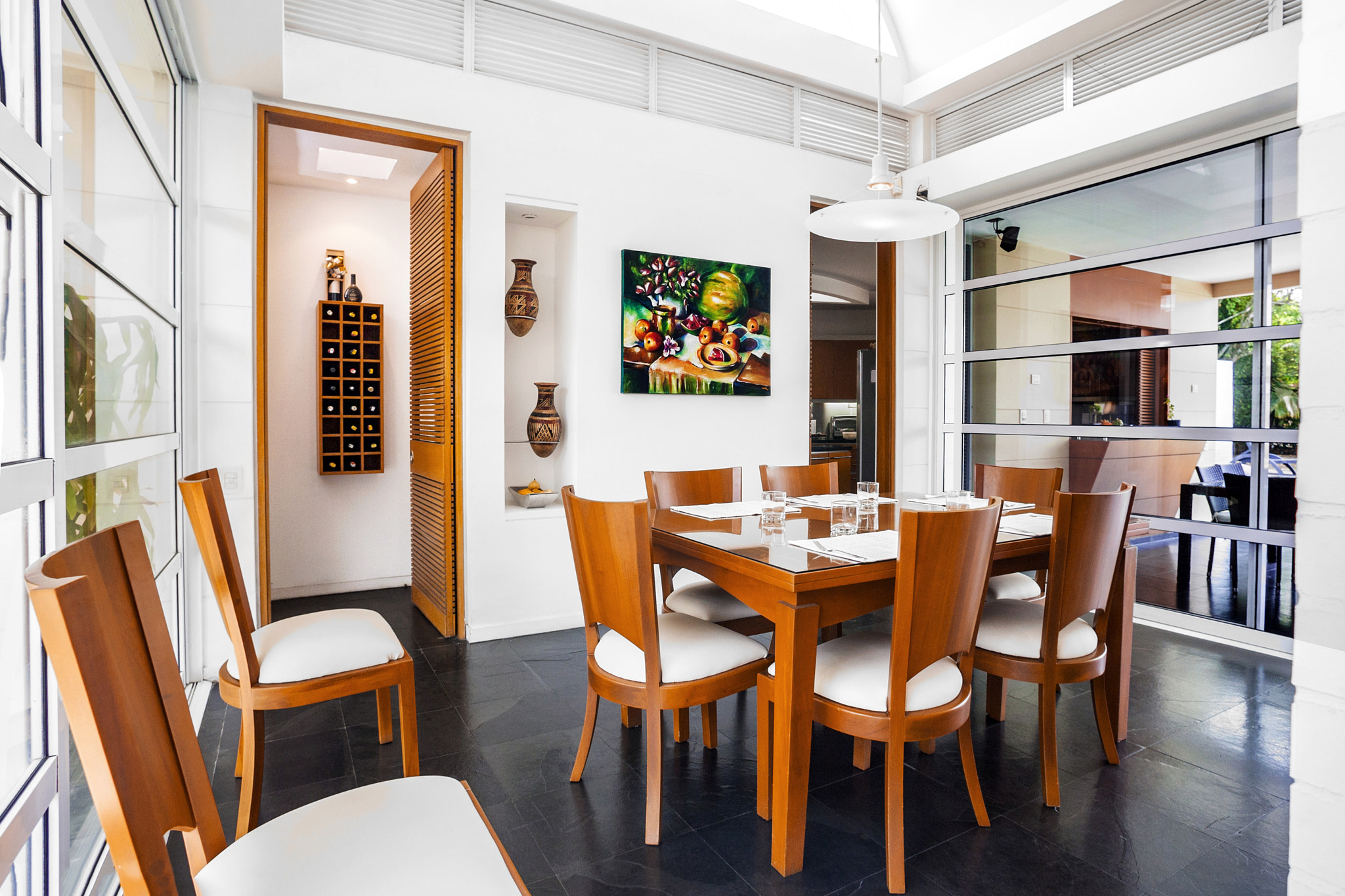 Canon EF 14mm F2.8L USM sample photo. Orange wood dining photography