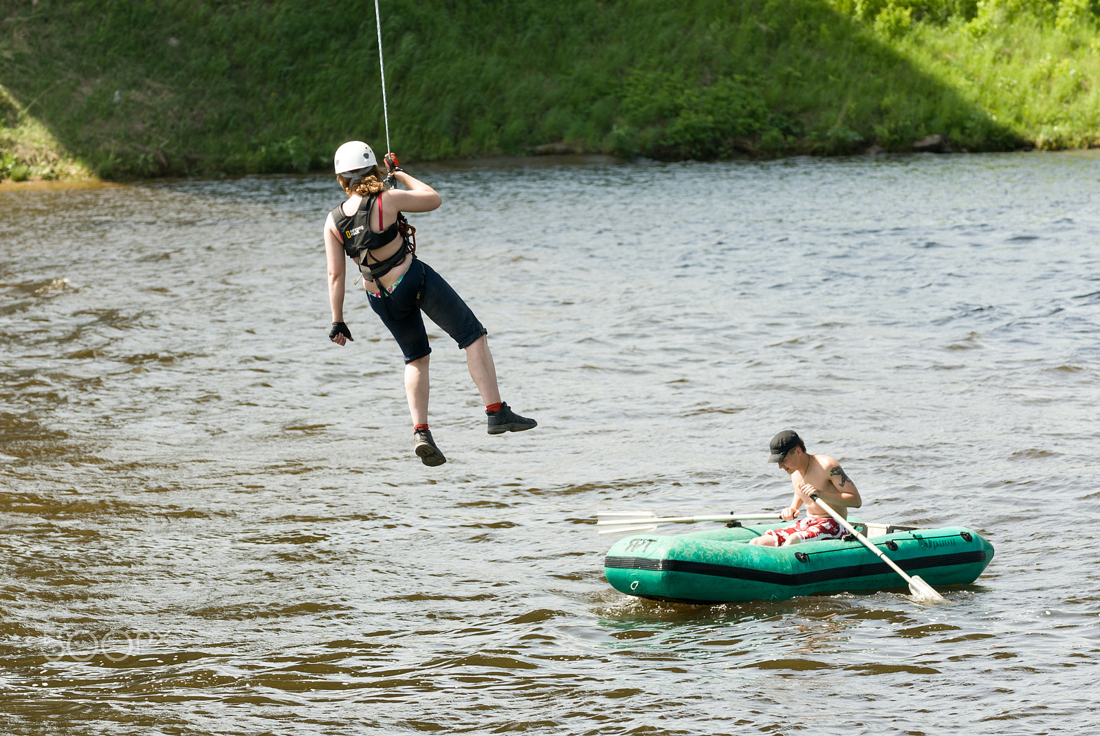 Nikon D200 sample photo. Extreme ropejumping photography