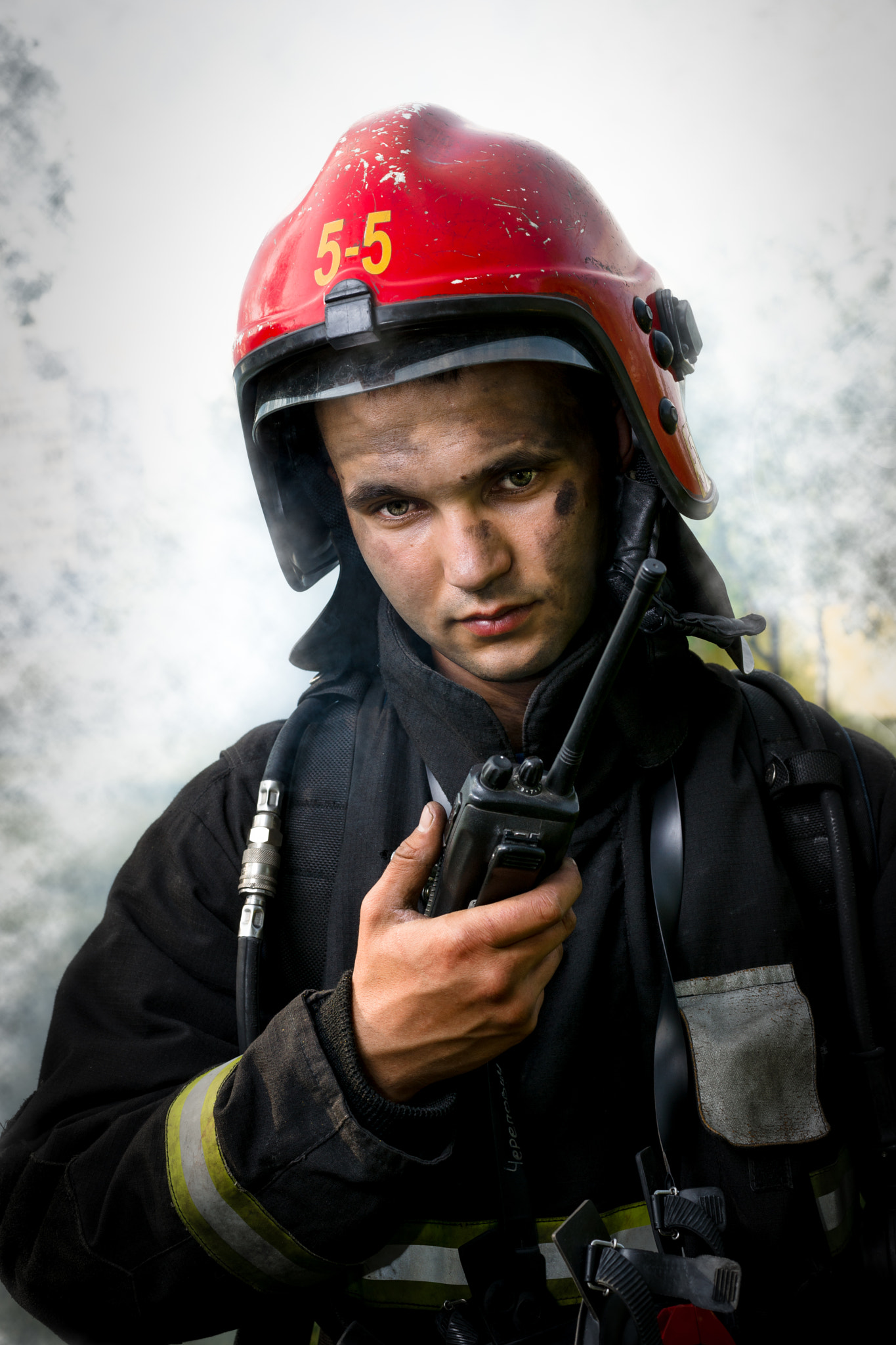 Sony Alpha DSLR-A900 + Sony 50mm F1.4 sample photo. Firefighter photography