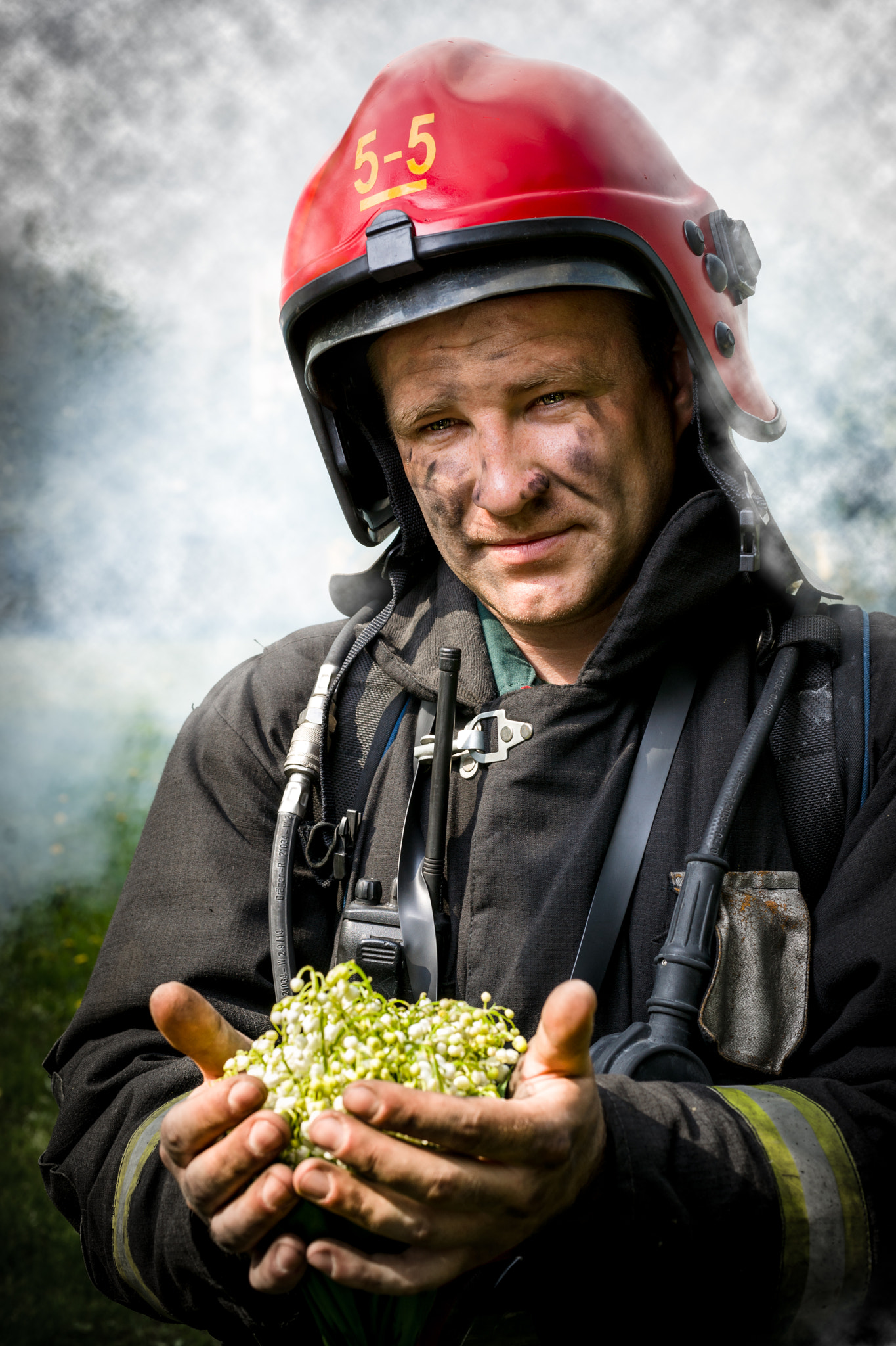 Sony Alpha DSLR-A900 + Sony 50mm F1.4 sample photo. Firefighter photography