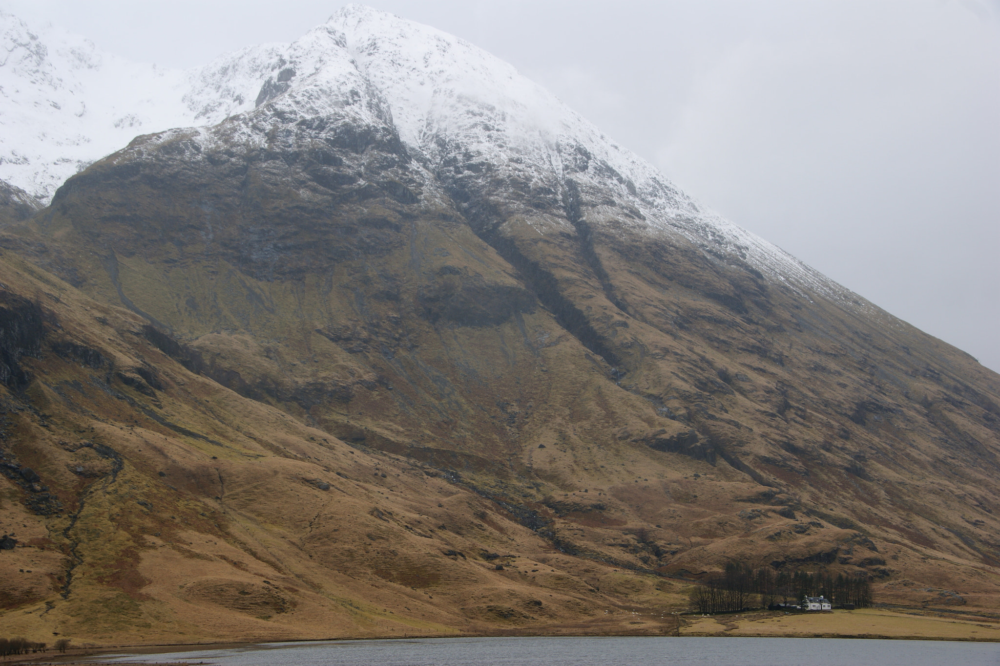Sony Alpha DSLR-A350 sample photo. White cottage, glencoe, scotland photography