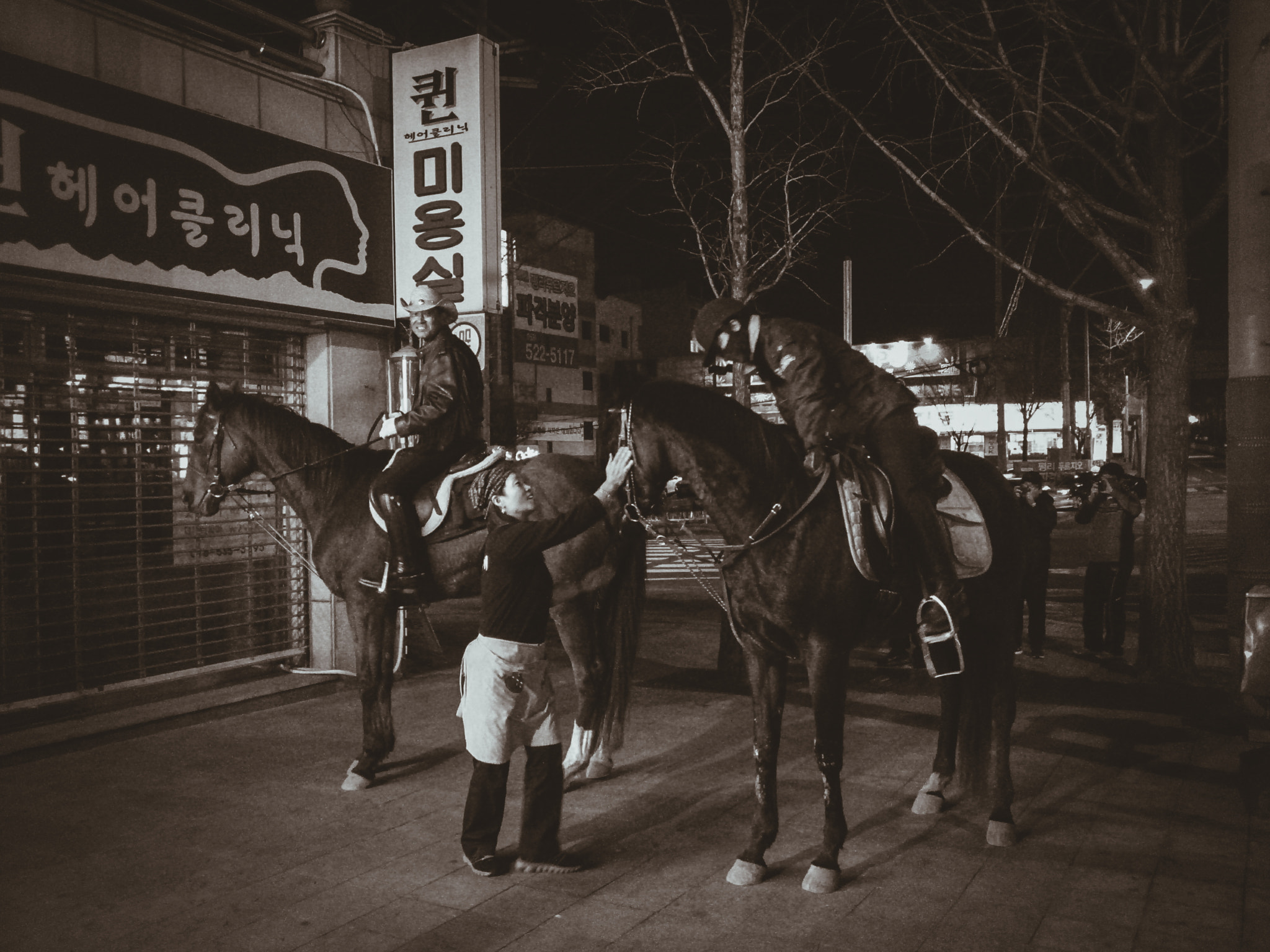 Sony Ericsson Xperia ray sample photo. The horse in the city photography