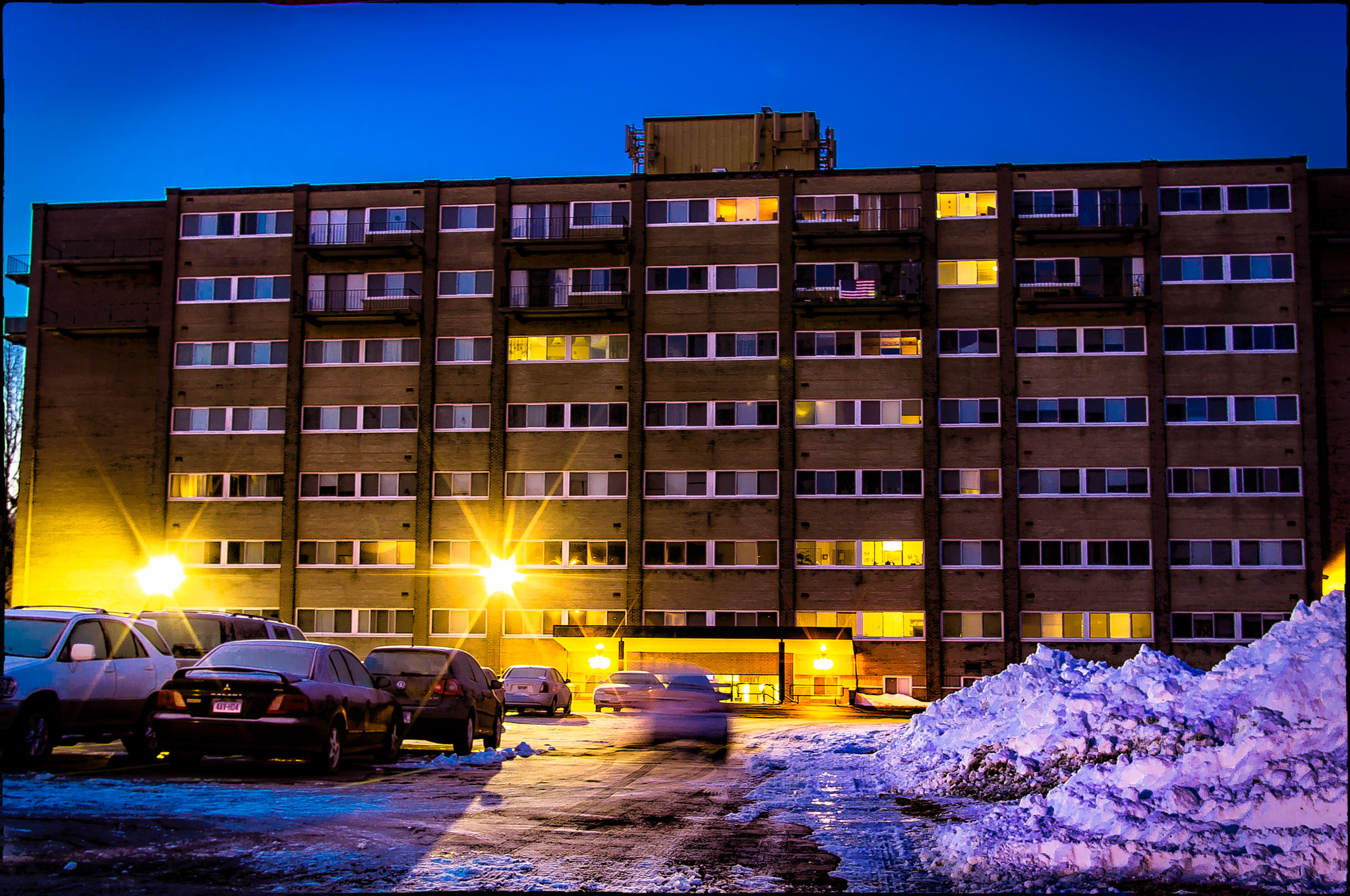 Pentax K-x sample photo. Victoria towers 3 sec. exposure photography