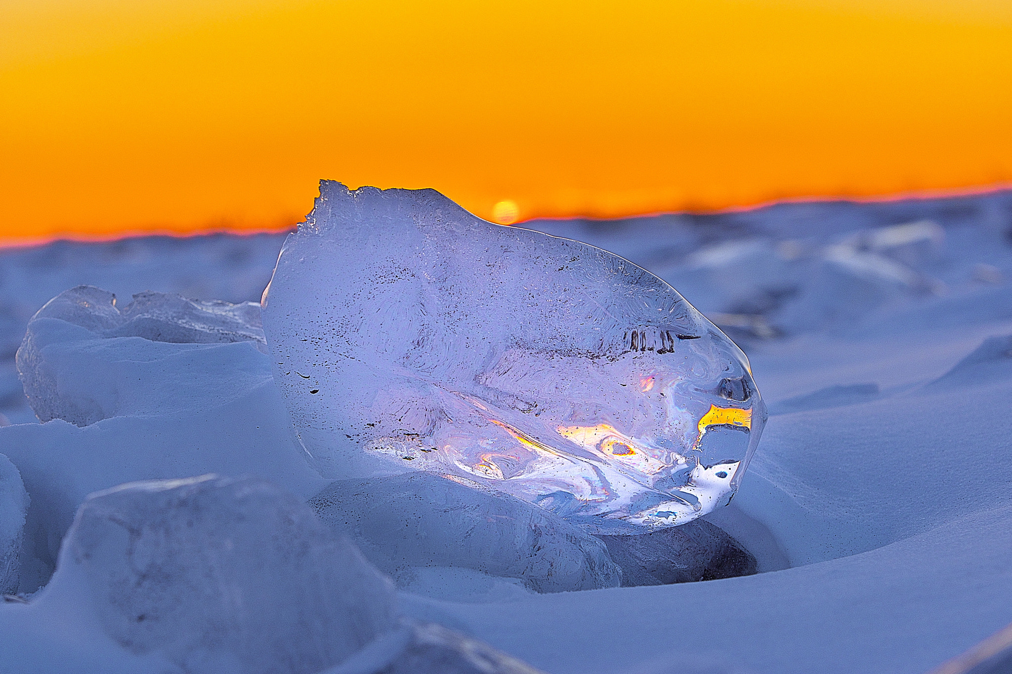 70-200mm F2.8 G SSM sample photo. Jewelry ice sunset photography