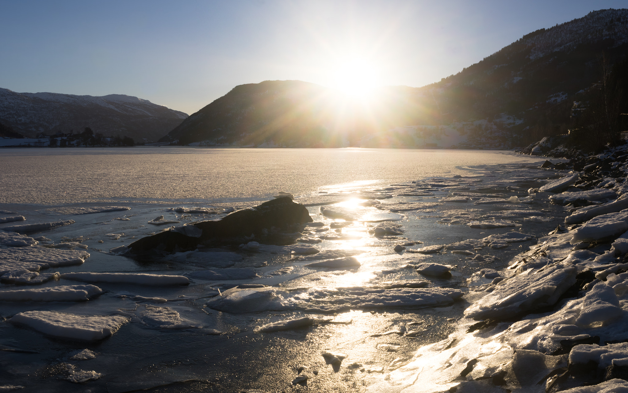 Pentax smc DA 35mm F2.8 Macro Limited sample photo. Frosen fjord photography