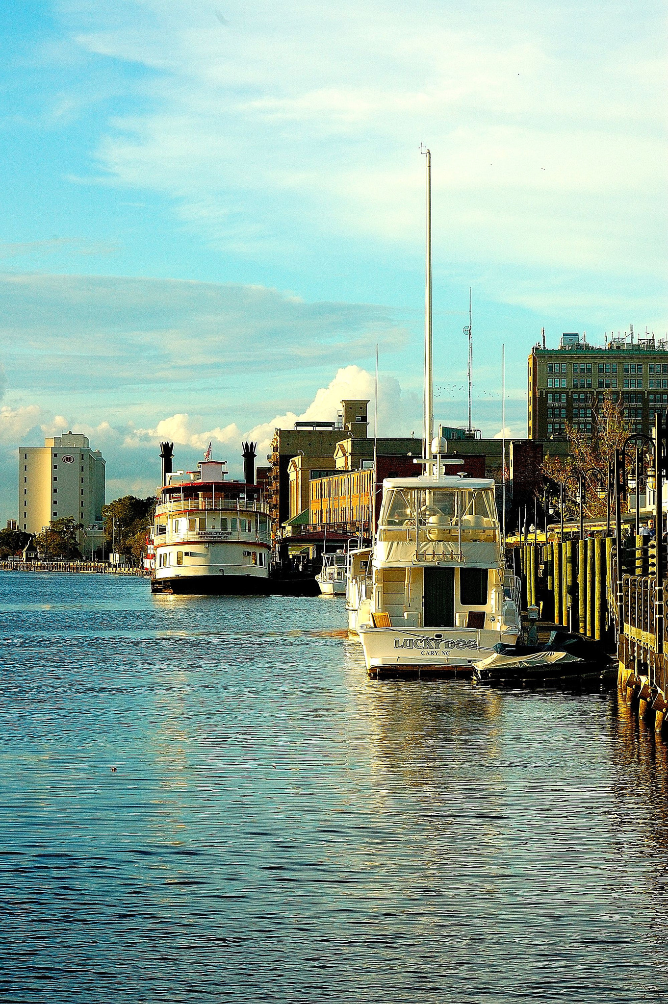 AF Zoom-Nikkor 28-80mm f/3.3-5.6G sample photo. Docks and boats along the wilmington waterfront photography
