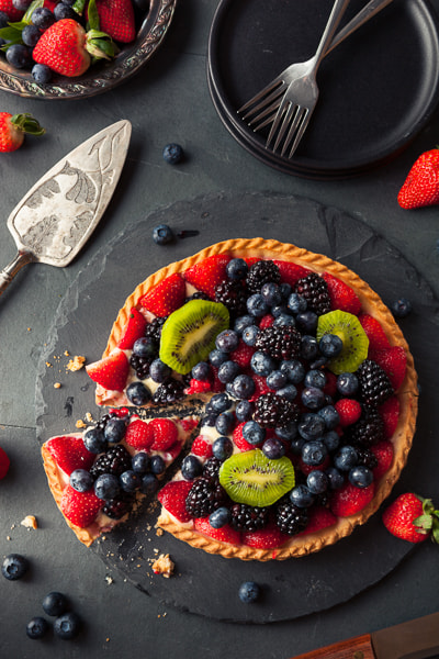 Homemade Key Lime Fruit Tart