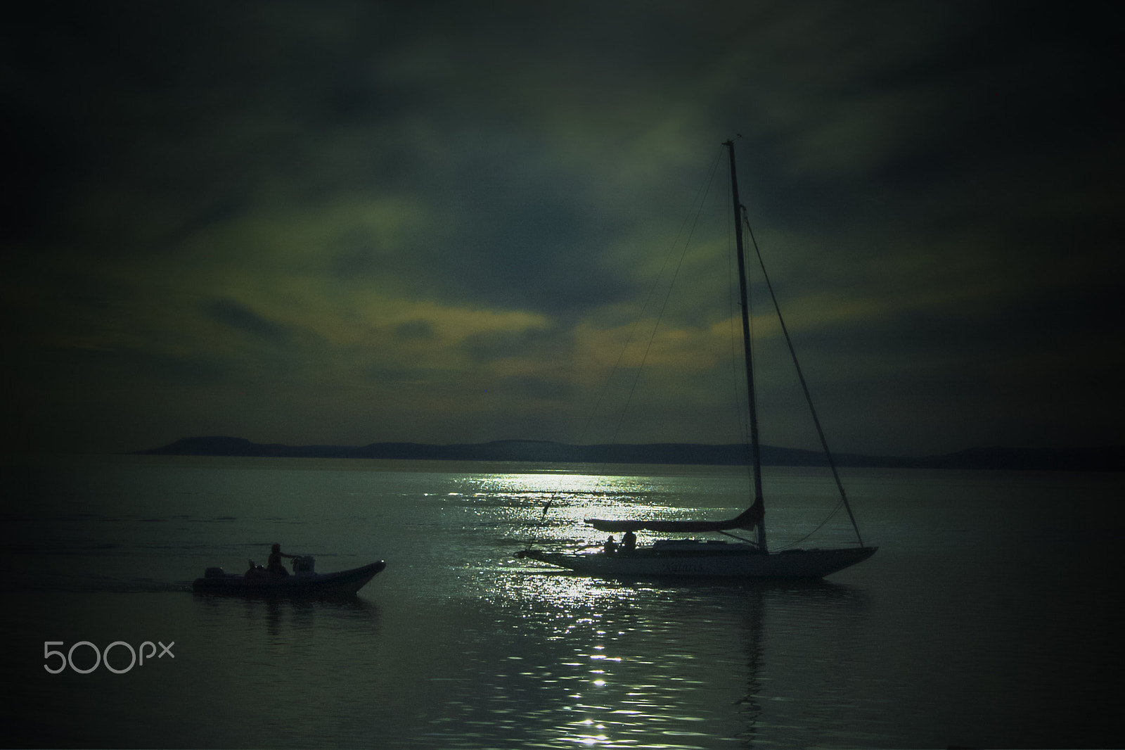 Nikon D70 sample photo. Lake balaton at night photography