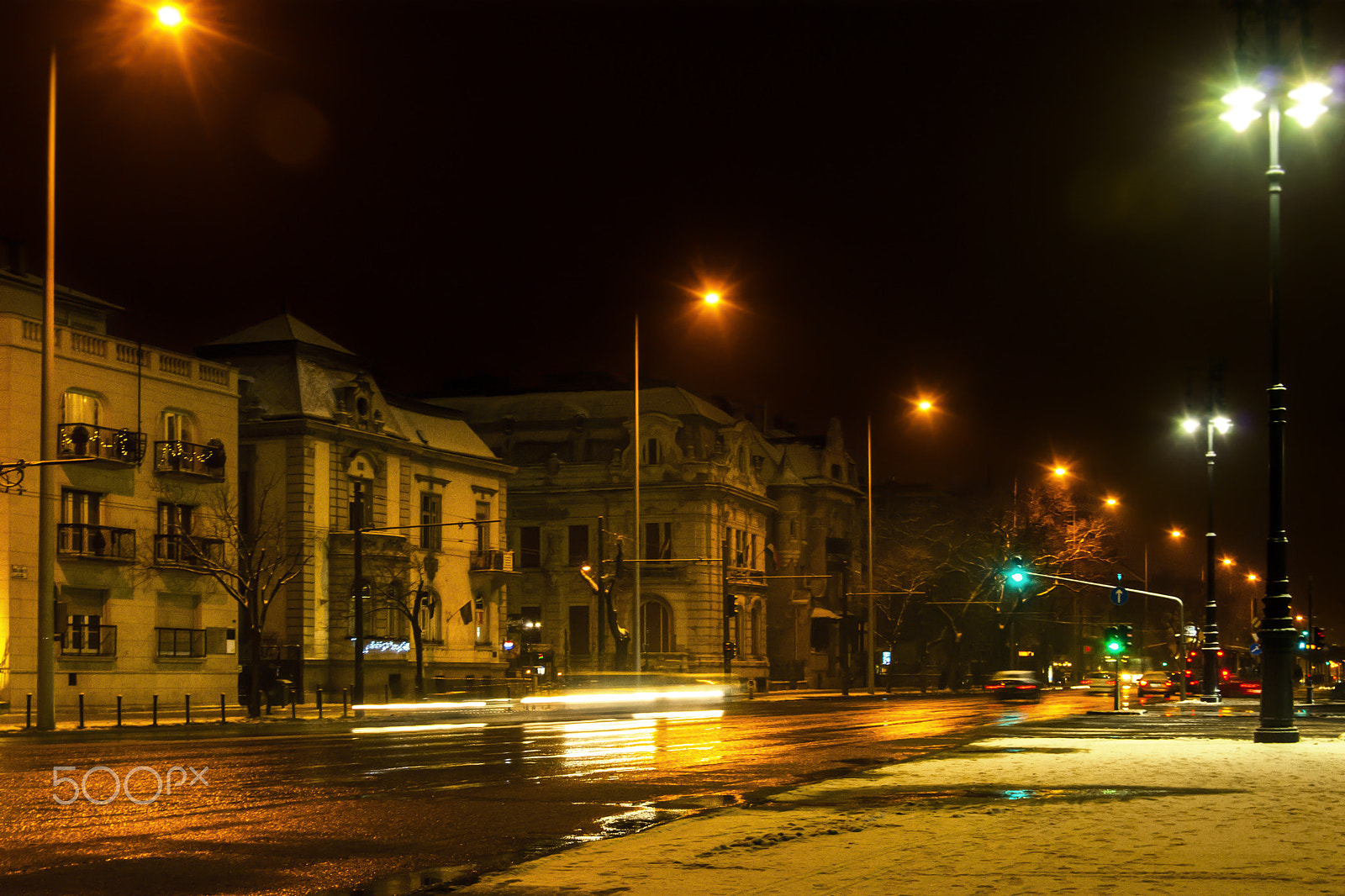 Nikon D200 sample photo. Winter in budapest at night photography