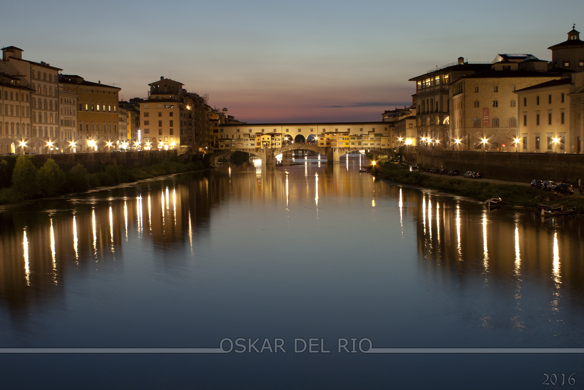 Canon EF-S 18-55mm F3.5-5.6 III sample photo. Anochece en ponte vecchio photography