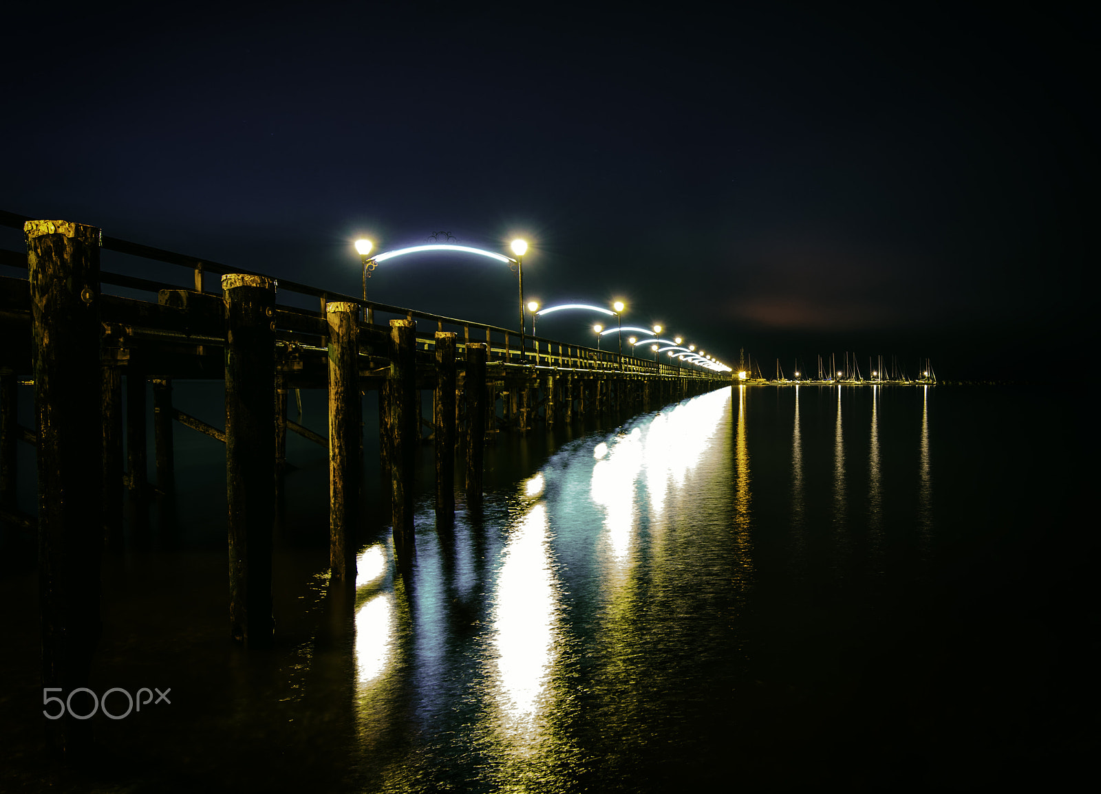 Nikon AF-S Nikkor 14-24mm F2.8G ED sample photo. Night pier no.4 photography
