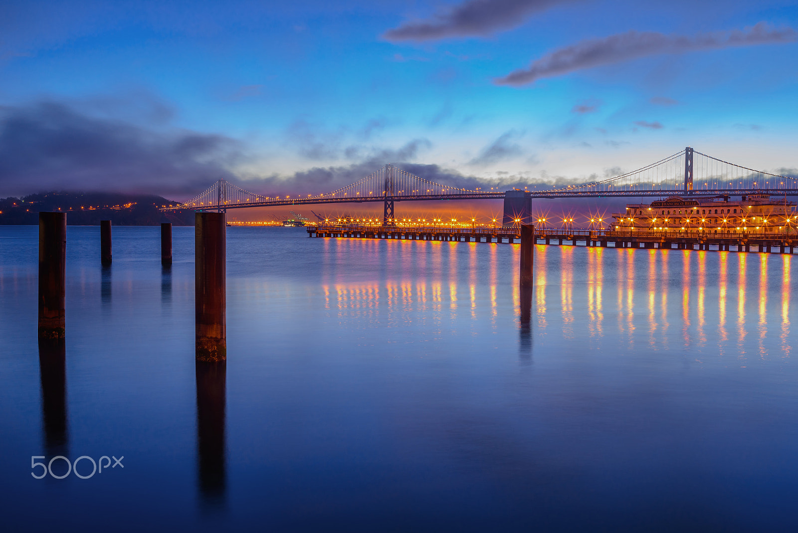 Nikon D800E + Samyang 35mm F1.4 AS UMC sample photo. Bay bridge dawn photography